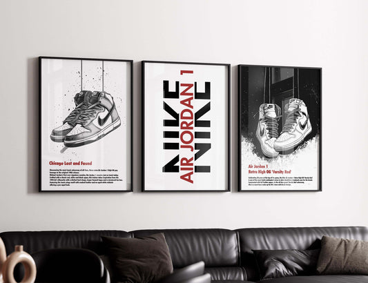 Abstract Modern Sneakerhead Poster Set of 3 - Haus of Prints