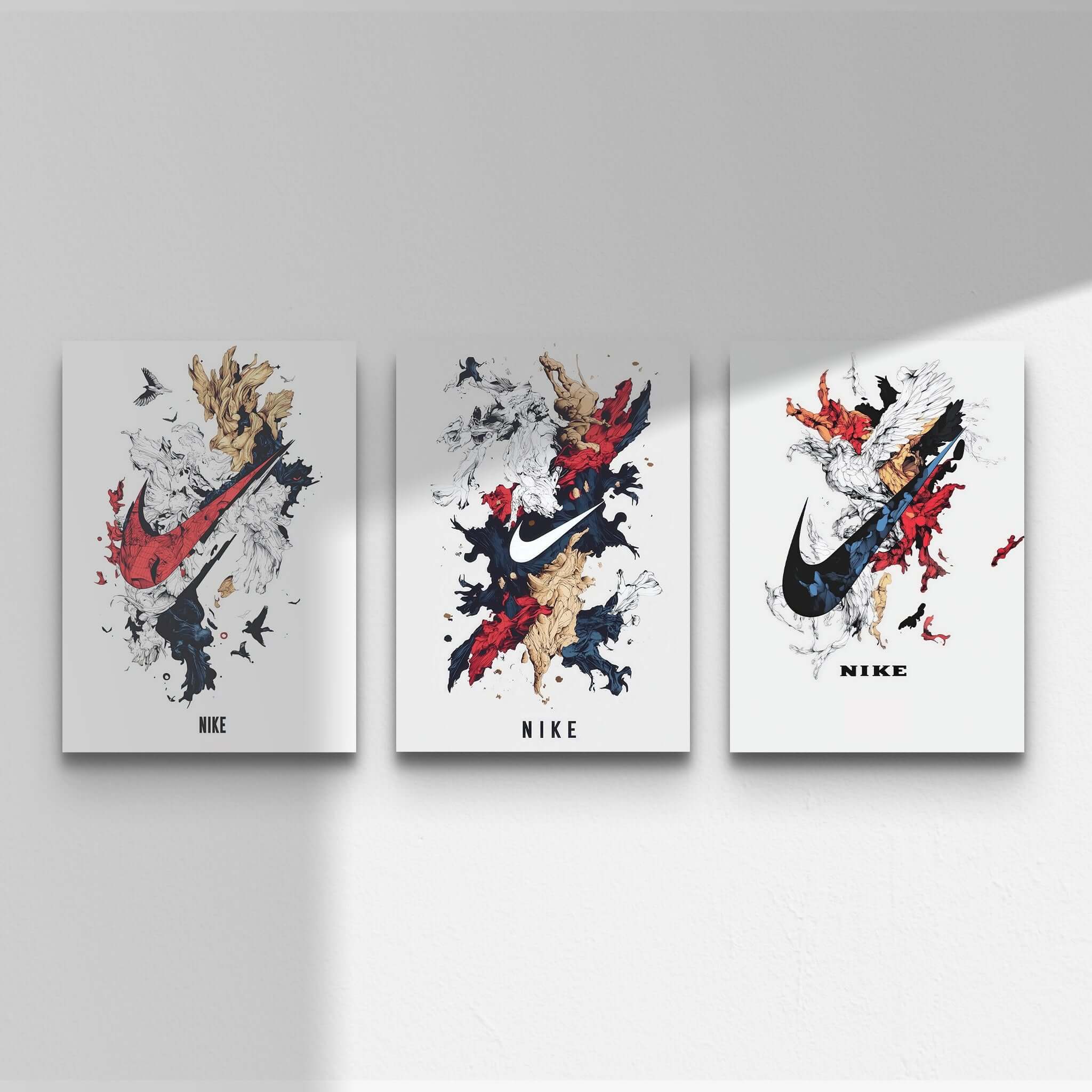 Abstract Nike Wall Art Set of 3 - Haus of Prints