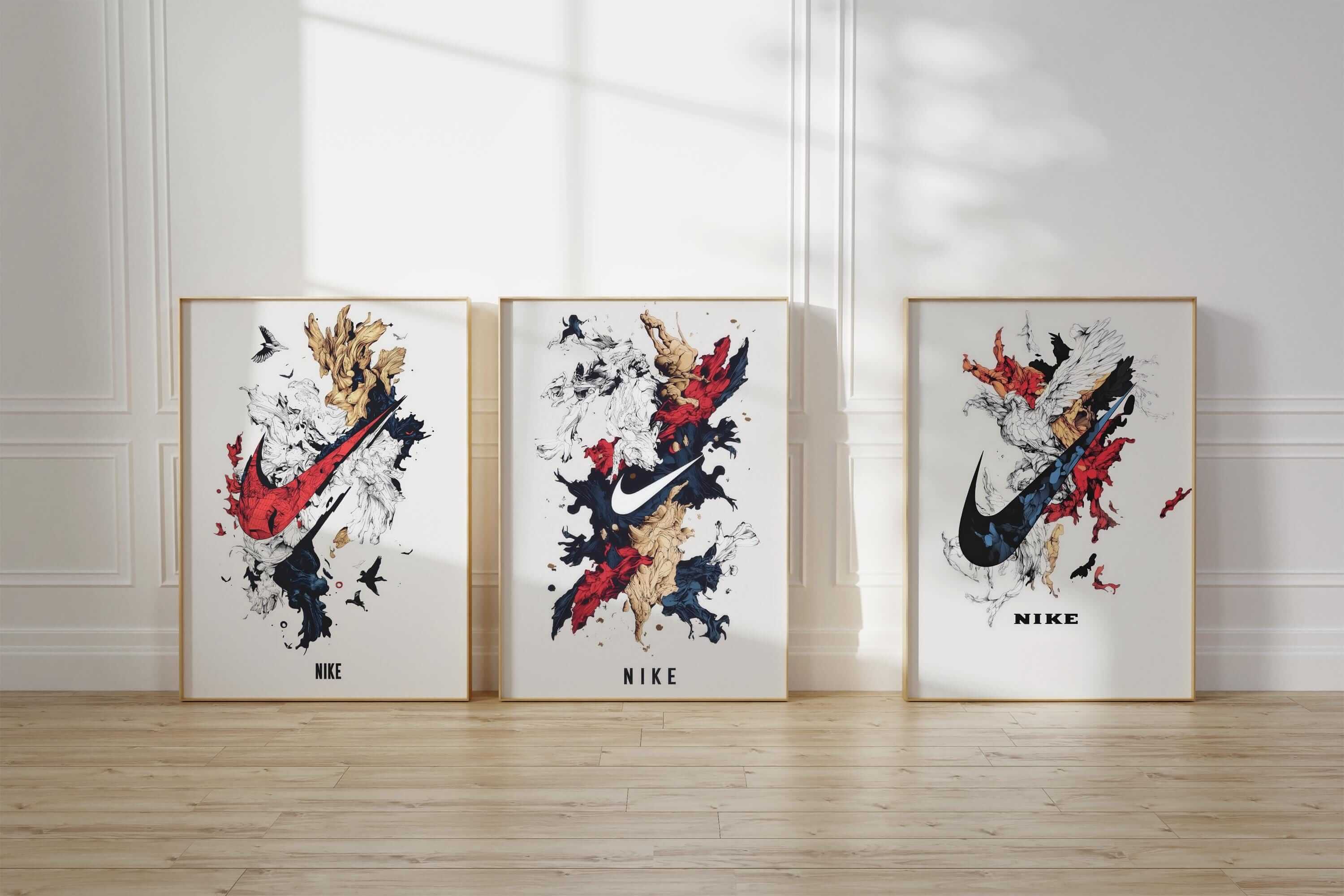 Abstract Nike Wall Art Set of 3 - Haus of Prints