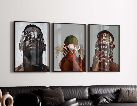 African American Men Wall Decor Set of 3 - Printable Wall Art by Haus of Prints