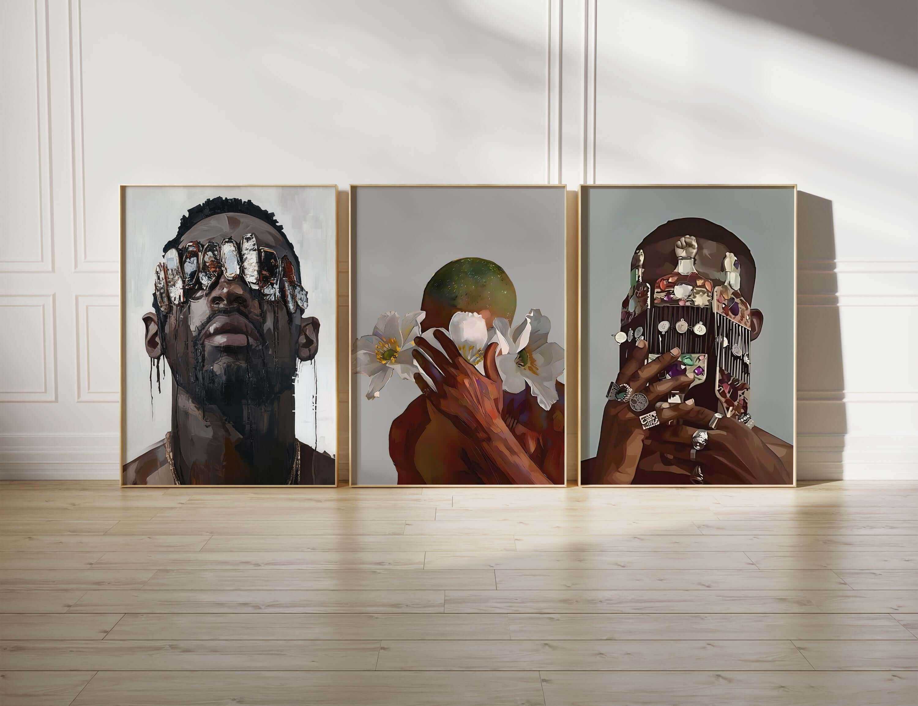 African American Men Wall Decor Set of 3 - Haus of Prints