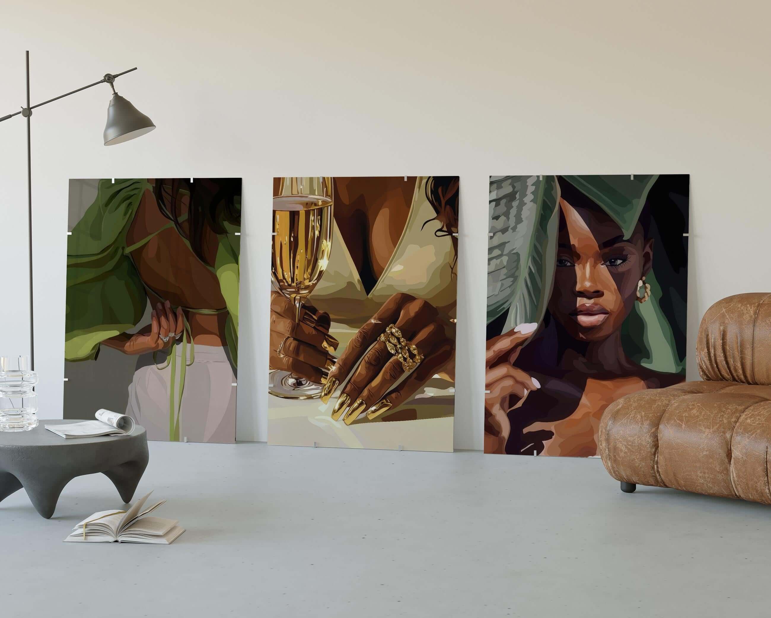 Afrocentric Black Woman Art Prints Set of 9 - Haus of Prints