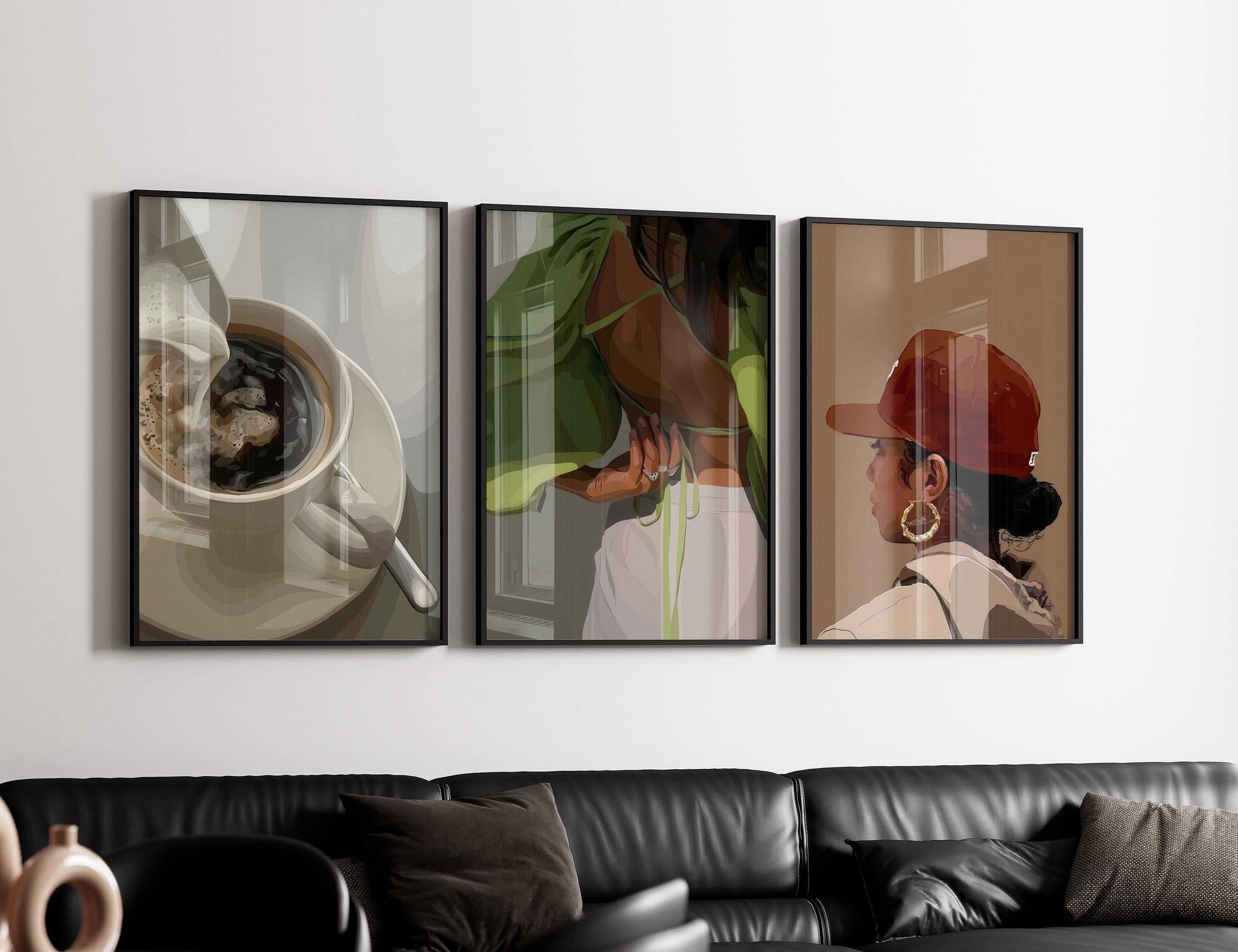 Afrocentric Black Woman Art Prints Set of 9 - Haus of Prints
