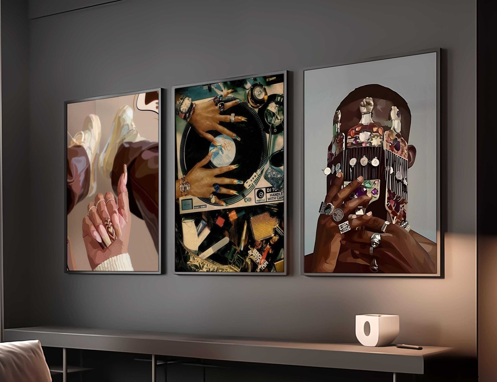 Black Art Fashion Poster Set of 3 - Haus of Prints