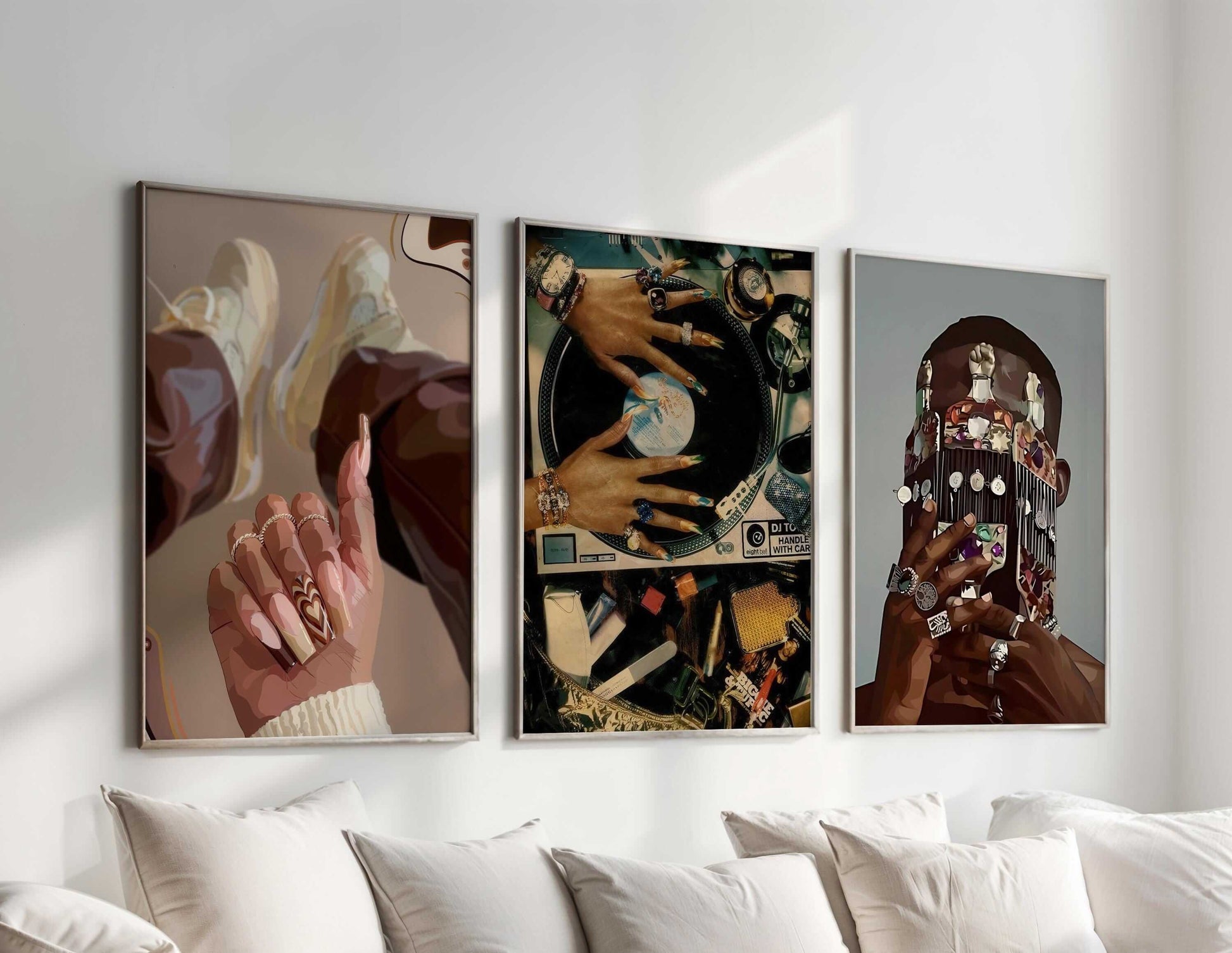 Black Art Fashion Poster Set of 3 - Haus of Prints