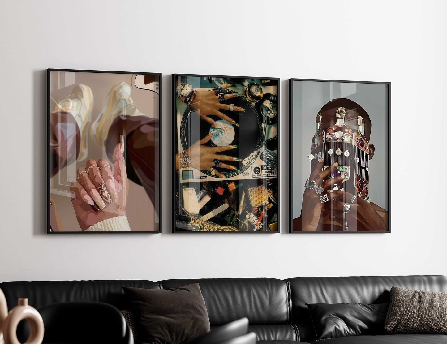 Black Art Fashion Poster Set of 3 - Haus of Prints