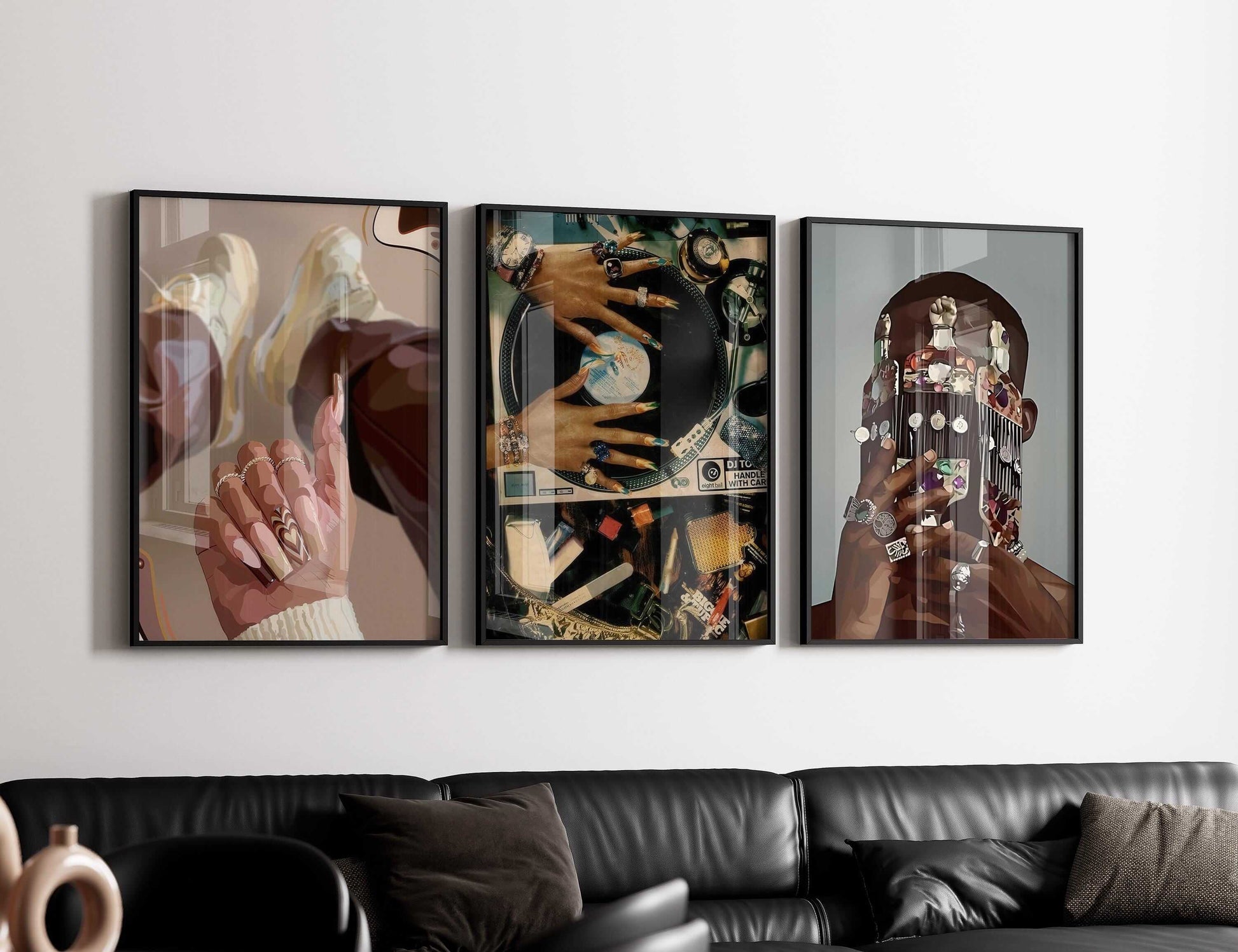 Black Art Fashion Poster Set of 3 - Haus of Prints