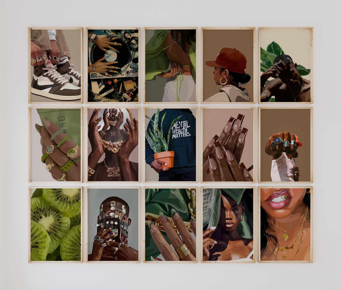 Black Art Printable Wall Art Set of 15 - Haus of Prints