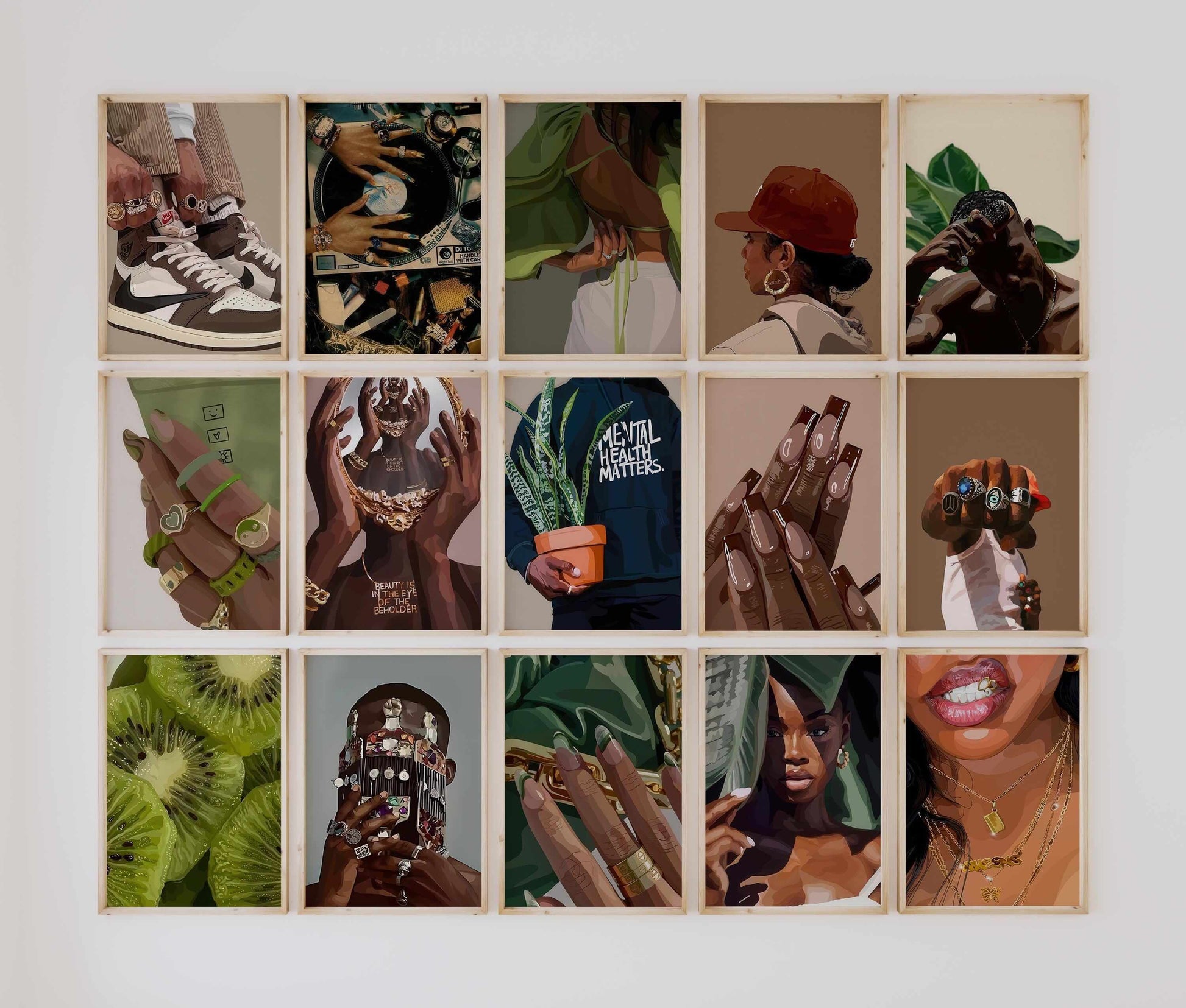 Black Art Printable Wall Art Set of 15 - Haus of Prints