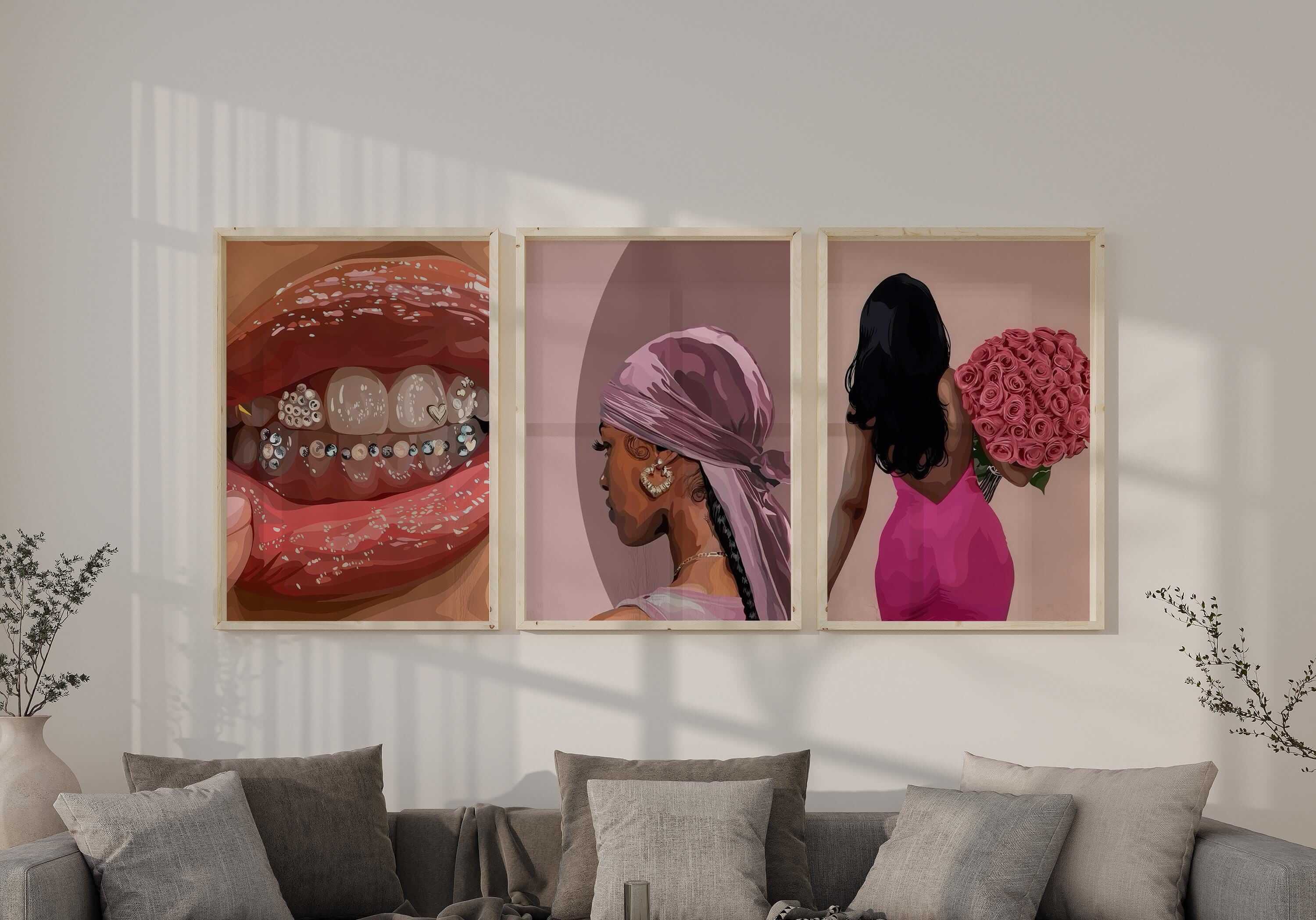 Black Girl Printable Wall Art Set of 9 - Haus of Prints
