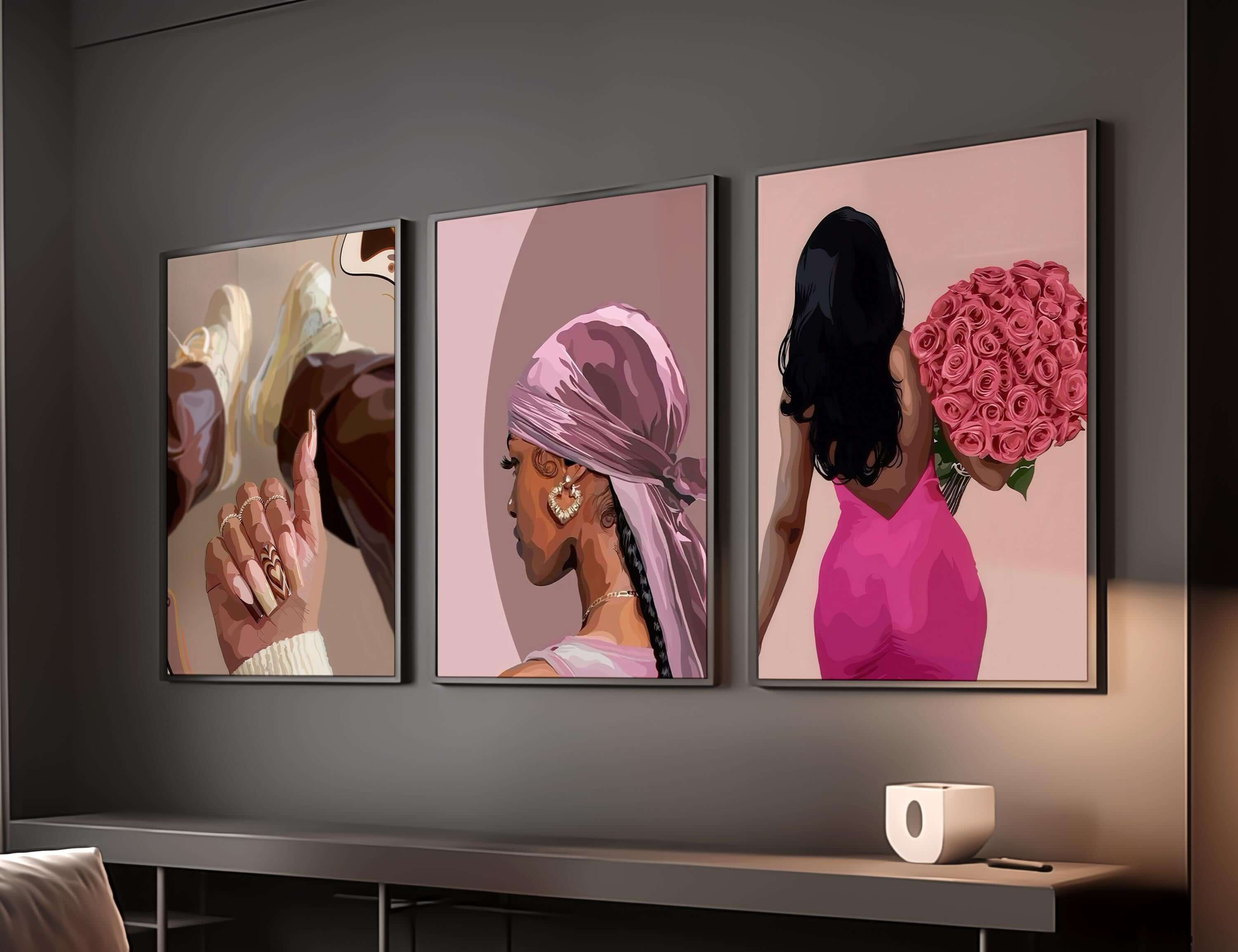 Black Girl Printable Wall Art Set of 9 - Haus of Prints