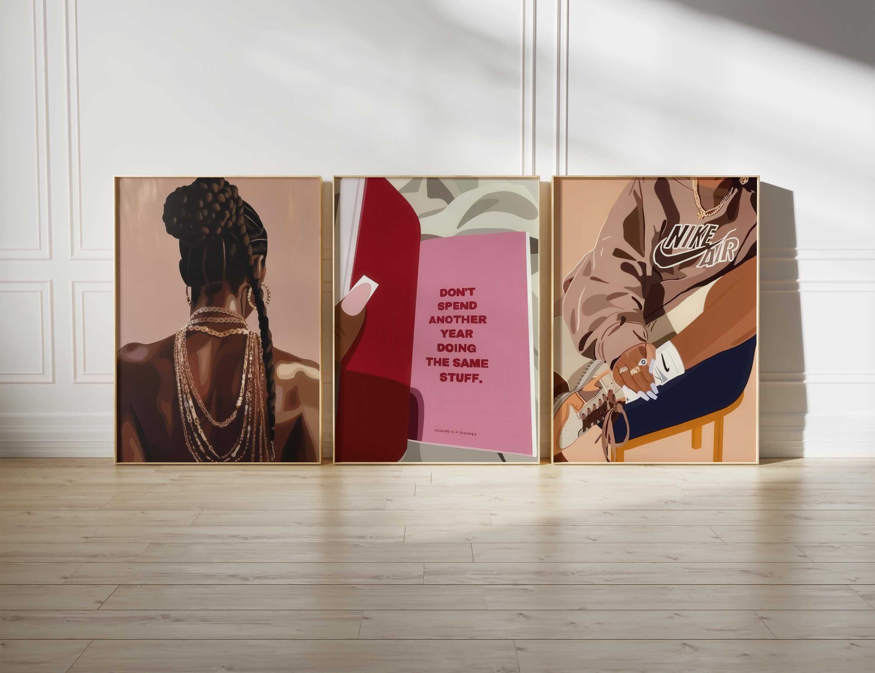Black Girl Printable Wall Art Set of 9 - Haus of Prints