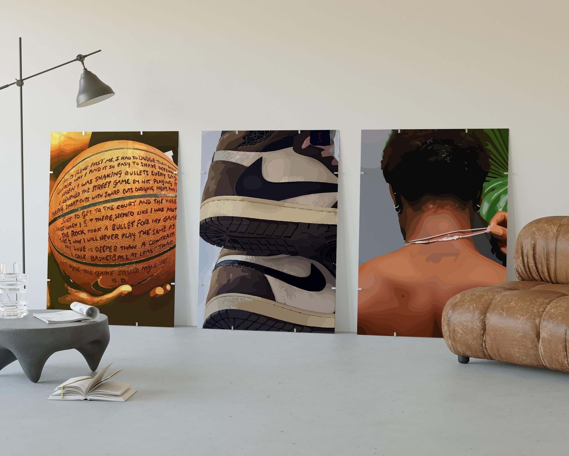 Black Masculine Wall Art Set of 3 - Haus of Prints