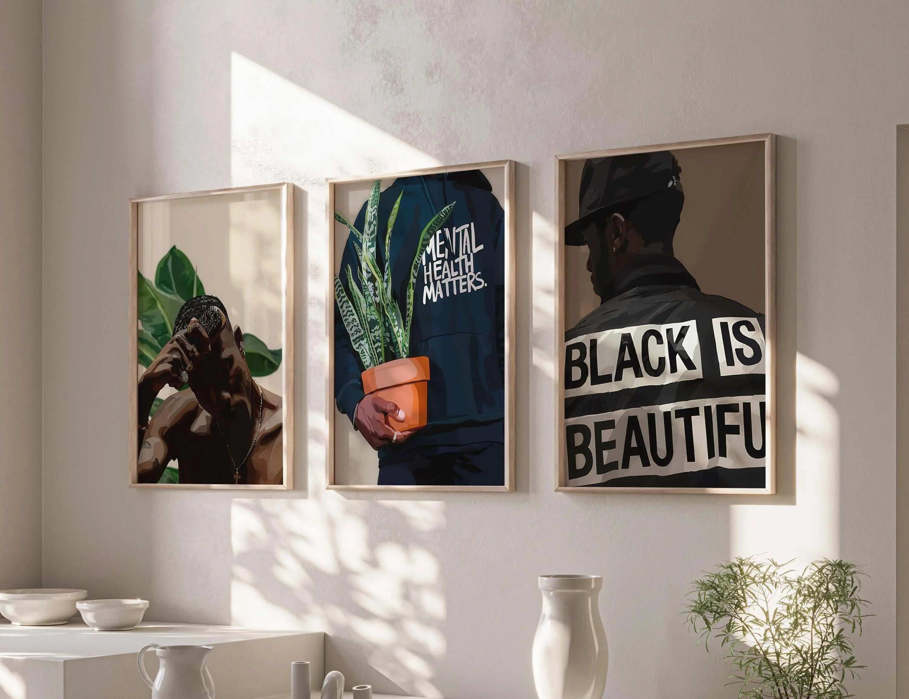 HAUS OF PRINTS Black Men Printable Wall Art Set of 15 - BLACK ART featuring Black Men Printable Wall Art design elements