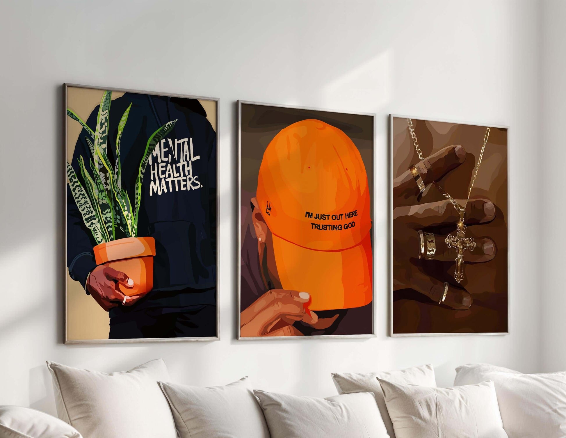Black Men Urban Poster Set of 6 - Haus of Prints