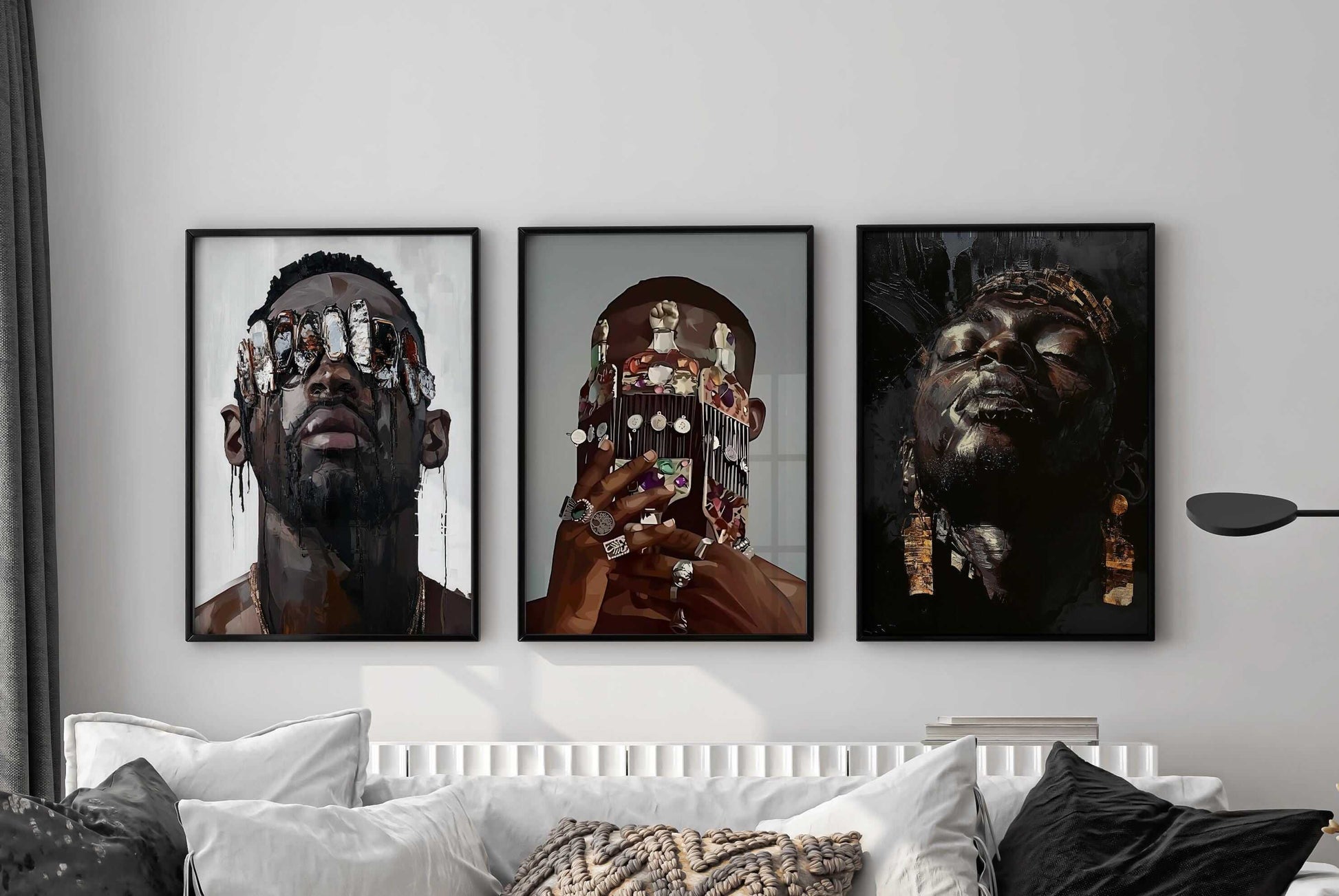 Black Men Wall Art Set of 3 - Haus of Prints