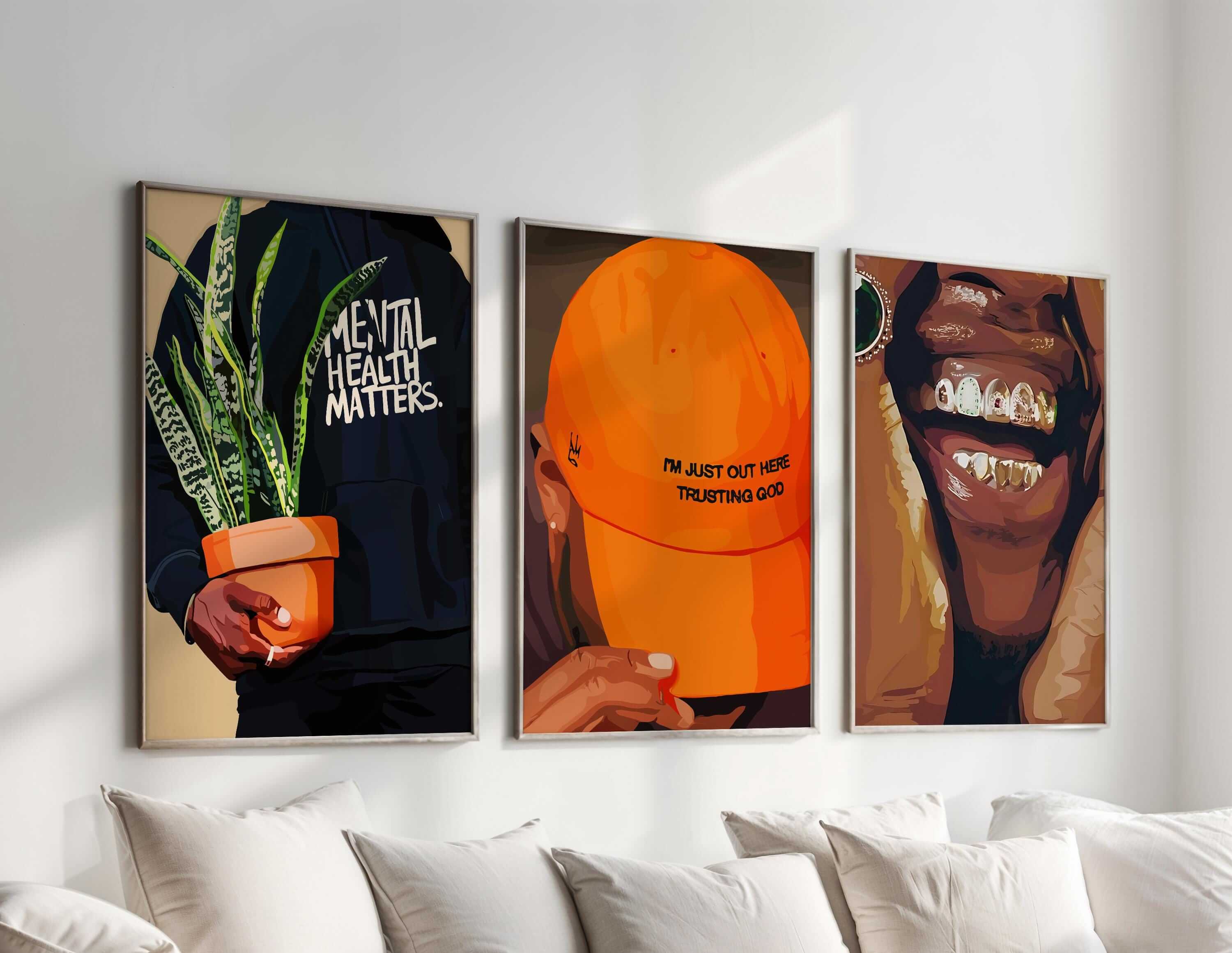 Black Men Wall Art Set of 6 - Haus of Prints