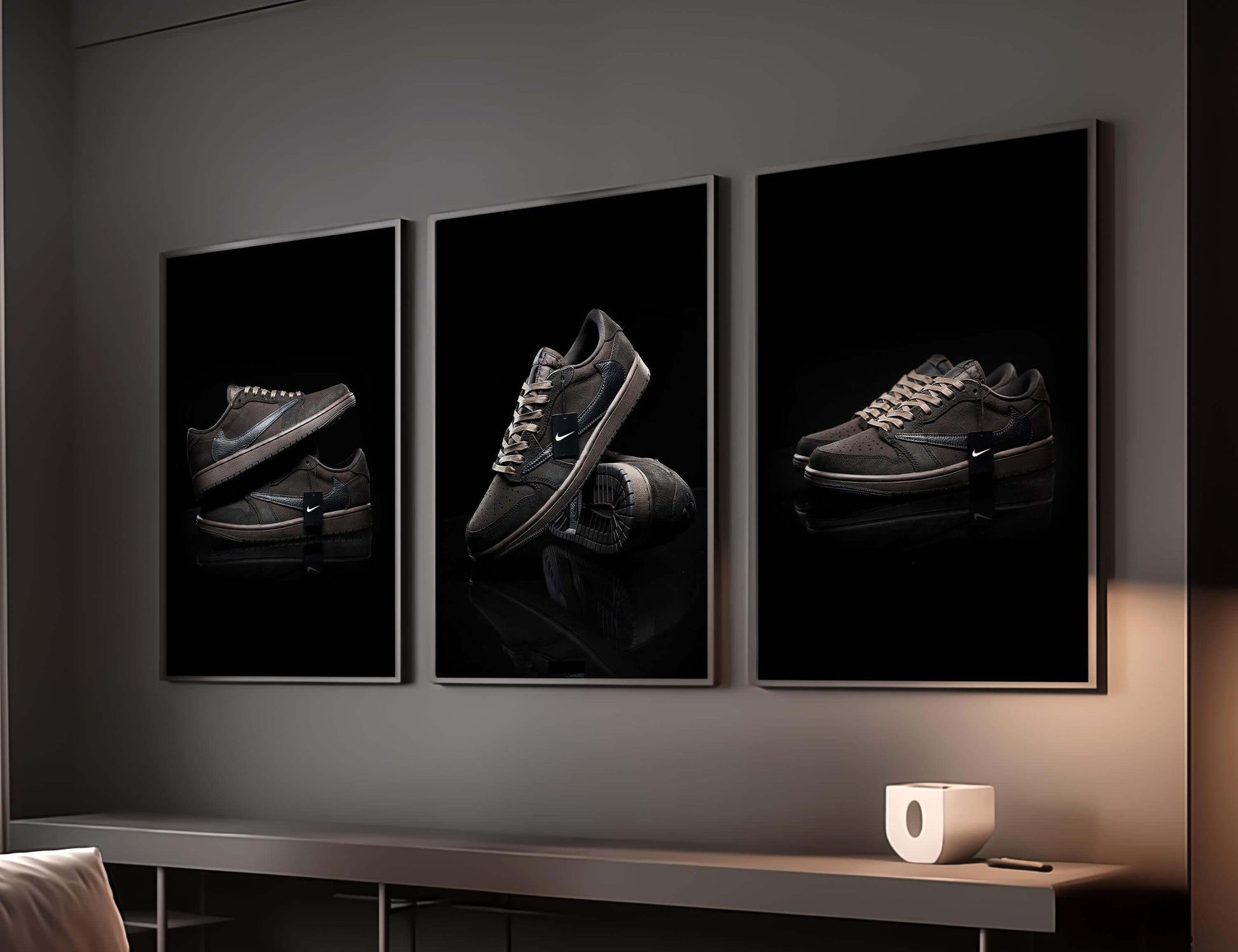 Black Sneaker Wall Art Set of 3 - Haus of Prints
