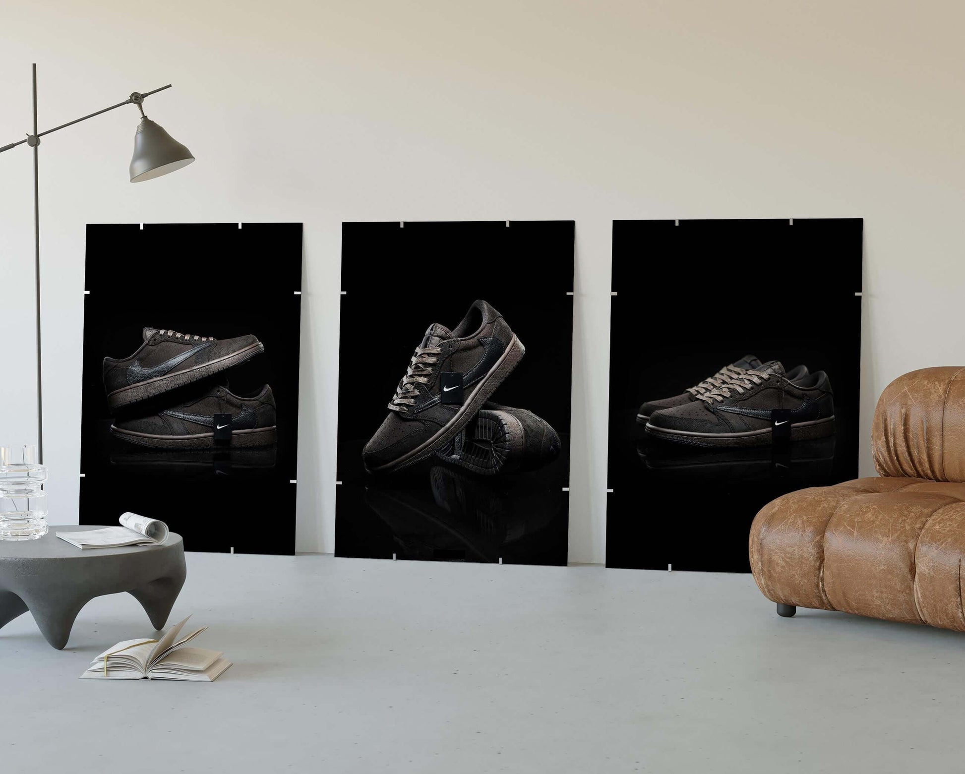 Black Sneaker Wall Art Set of 3 - Haus of Prints