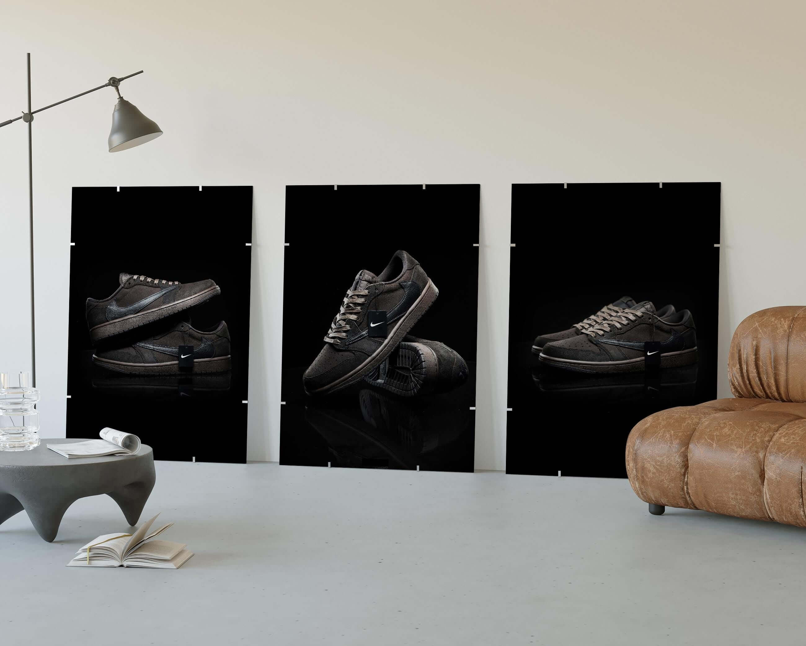 Black Sneaker Wall Art Set of 3 - Haus of Prints