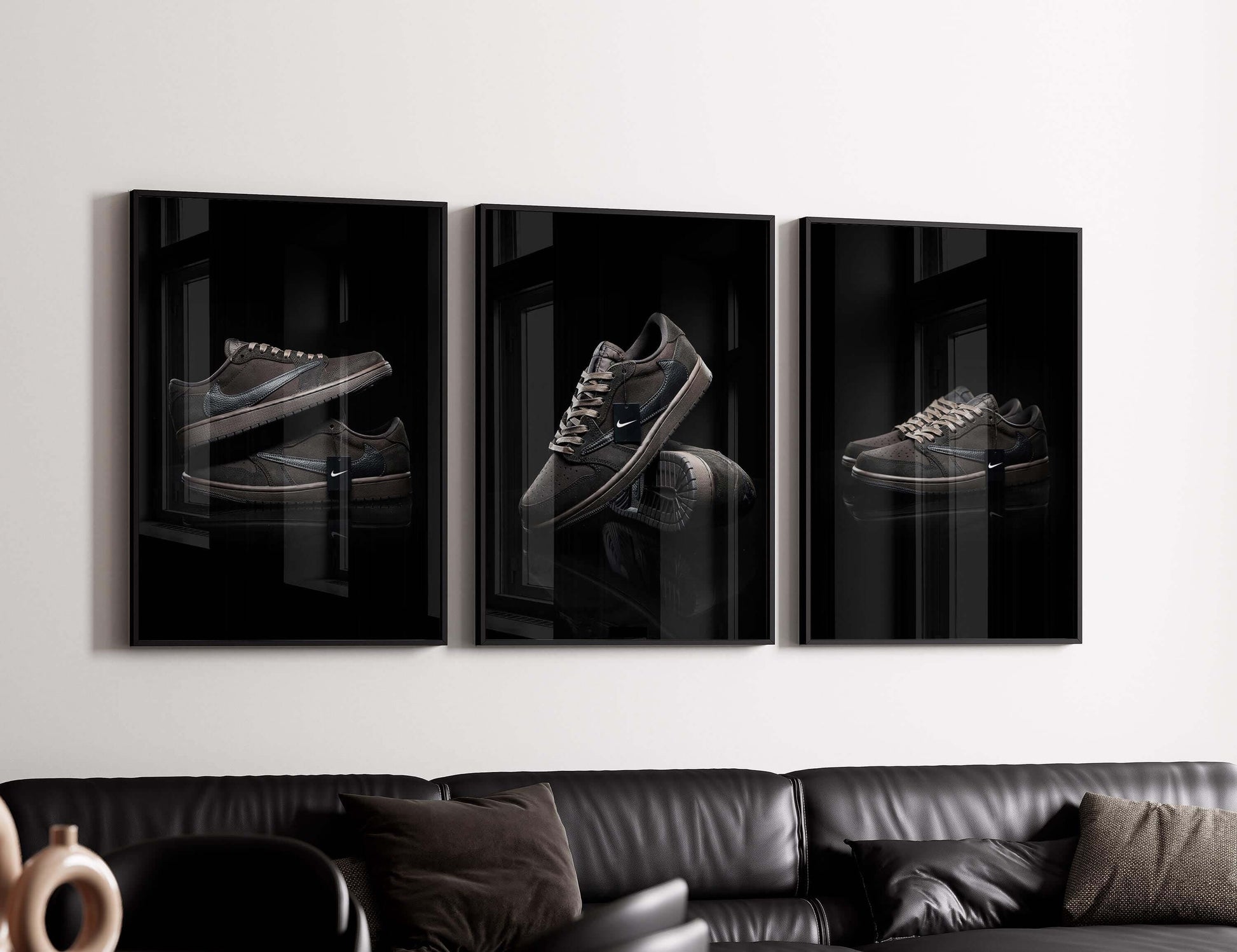 Black Sneaker Wall Art Set of 3 - Haus of Prints