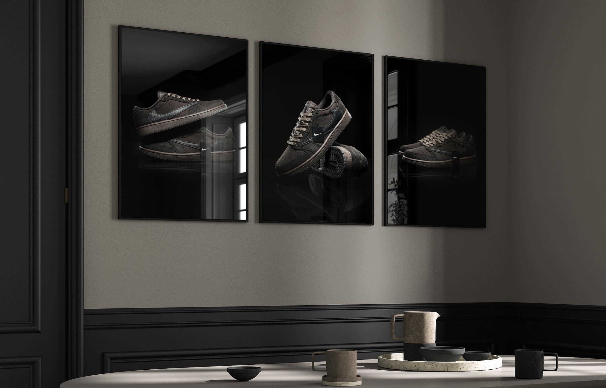 Black Sneaker Wall Art Set of 3 - Haus of Prints