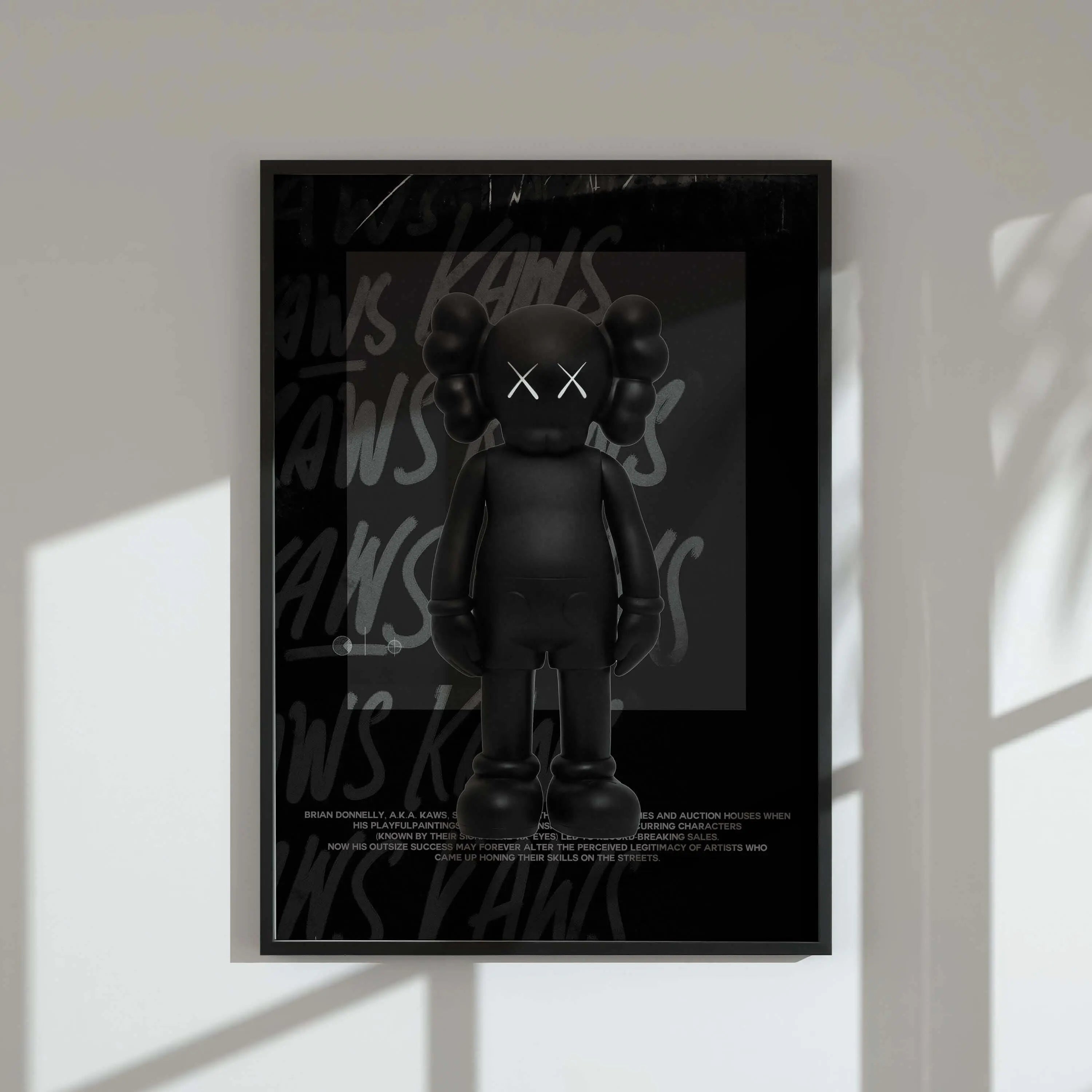 Black Urban Wall Art Set of 3 featuring modern digital wall art with urban sneaker-inspired figure in framed printable art — Haus of Prints.
