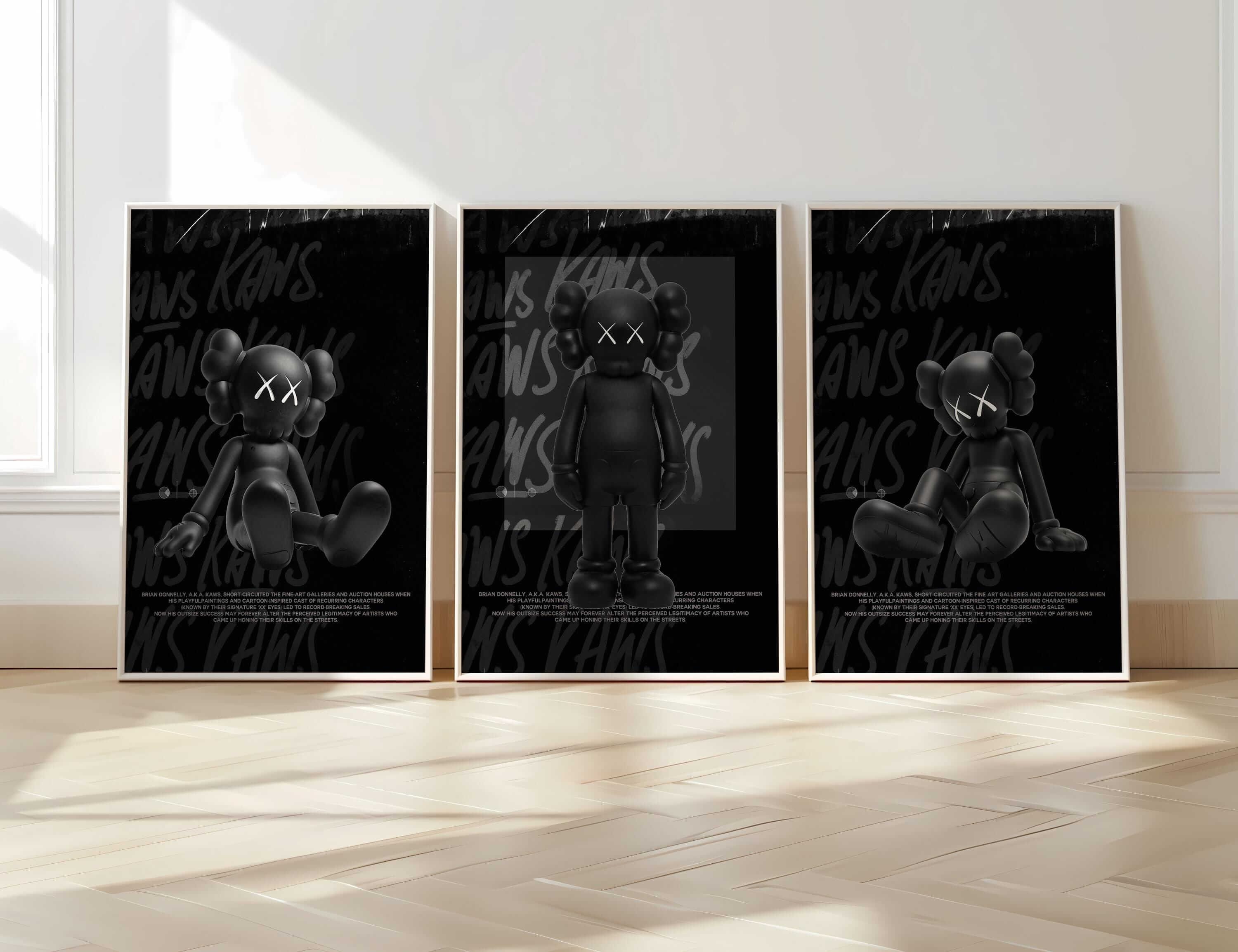 Black Urban Wall Art Set of 3 - Haus of Prints