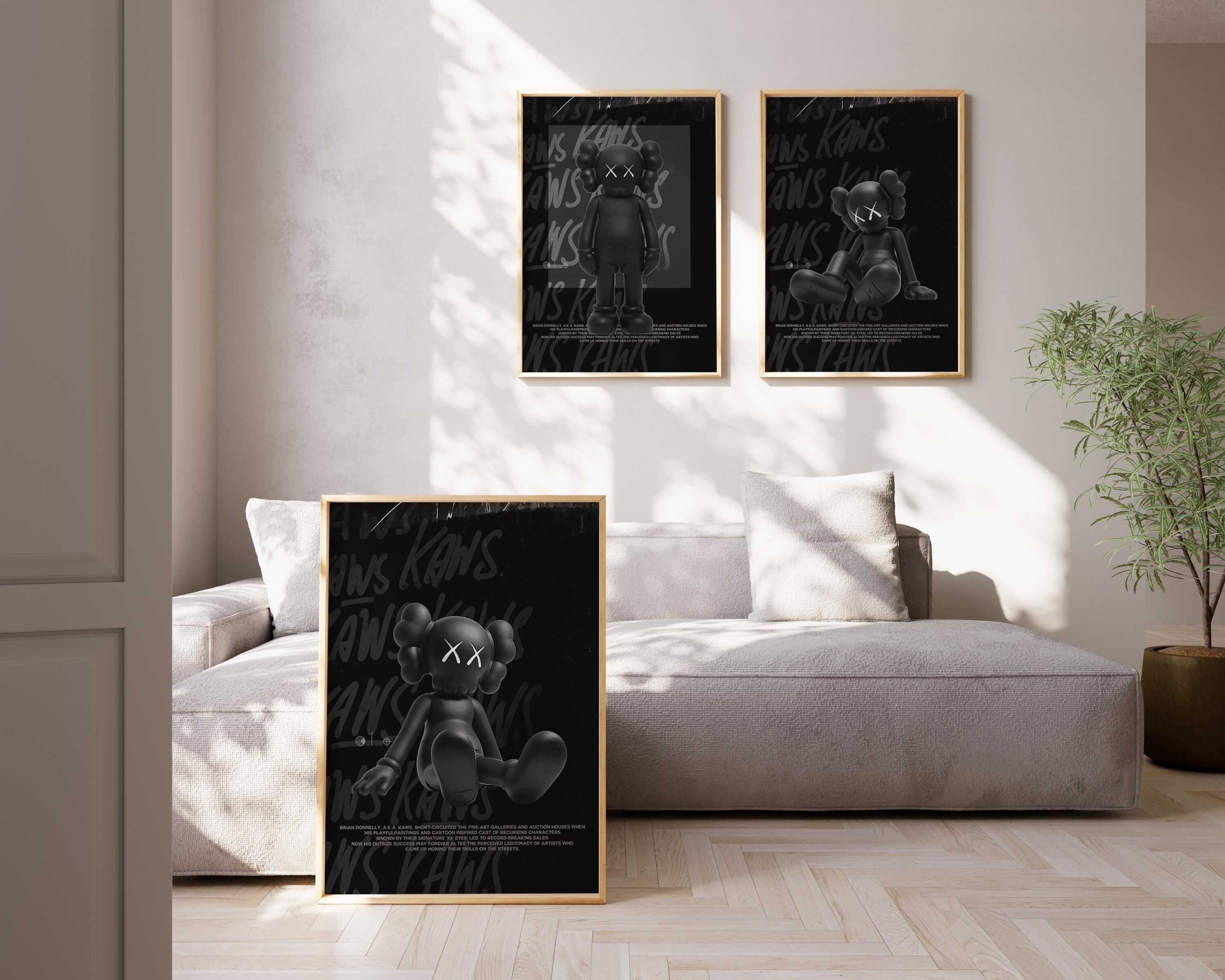 Black Urban Wall Art Set of 3 - Haus of Prints