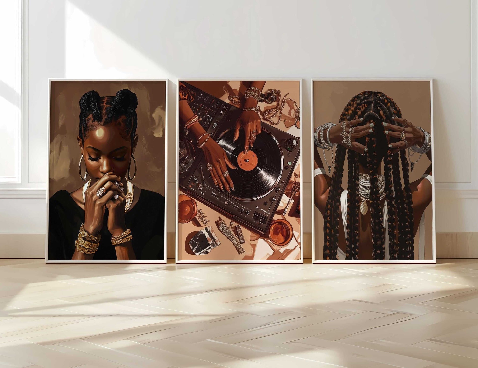 Black Woman Art Poster Set of 3 - Haus of Prints