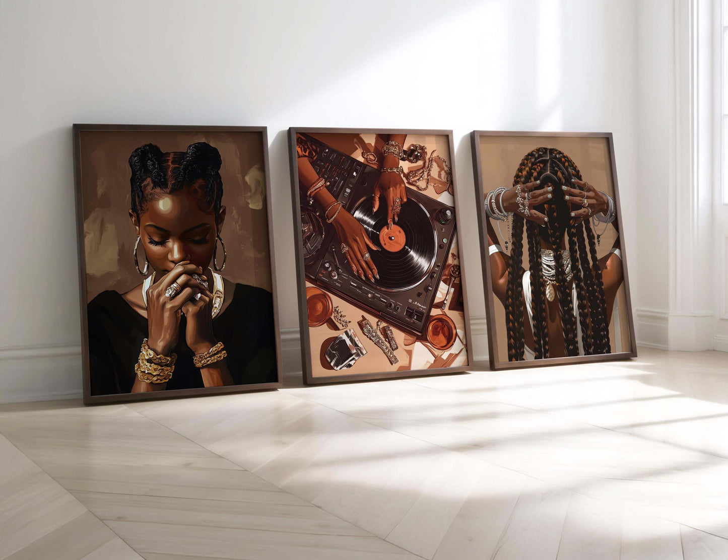 Black Woman Art Poster Set of 3 - Haus of Prints