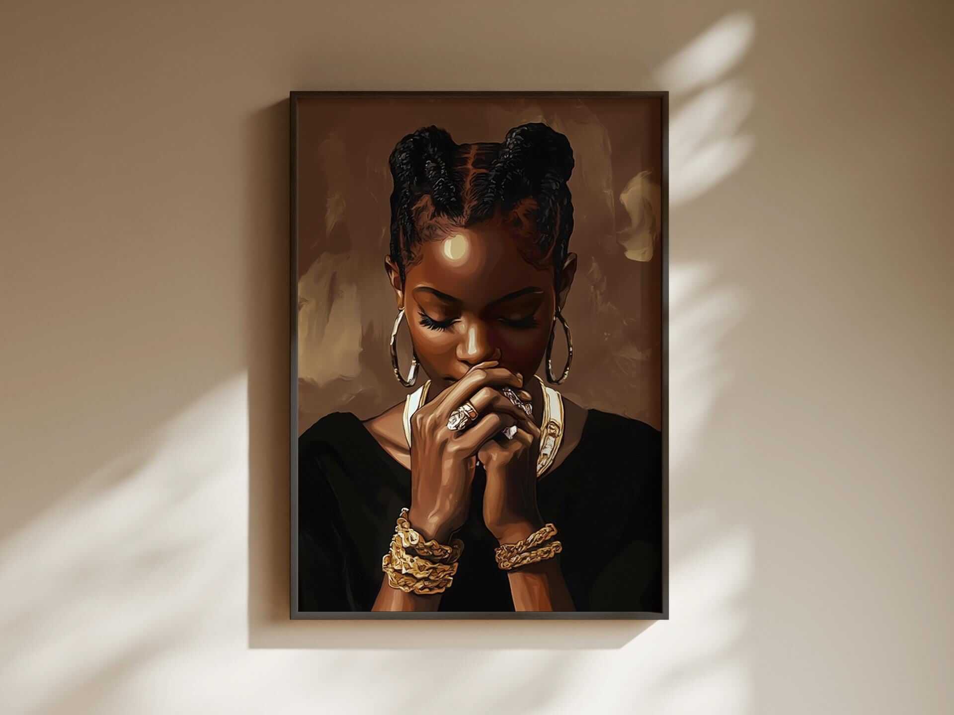 Black Woman Art Poster Set of 3 - Haus of Prints