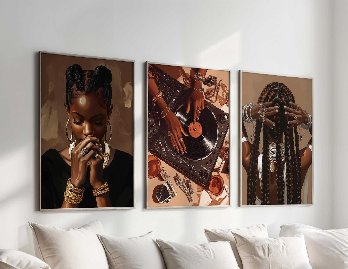 Black Woman Art Poster Set of 3 - Haus of Prints