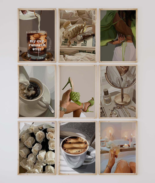 Black Woman Art Prints Set of 9 - Printable Wall Art by Haus of Prints