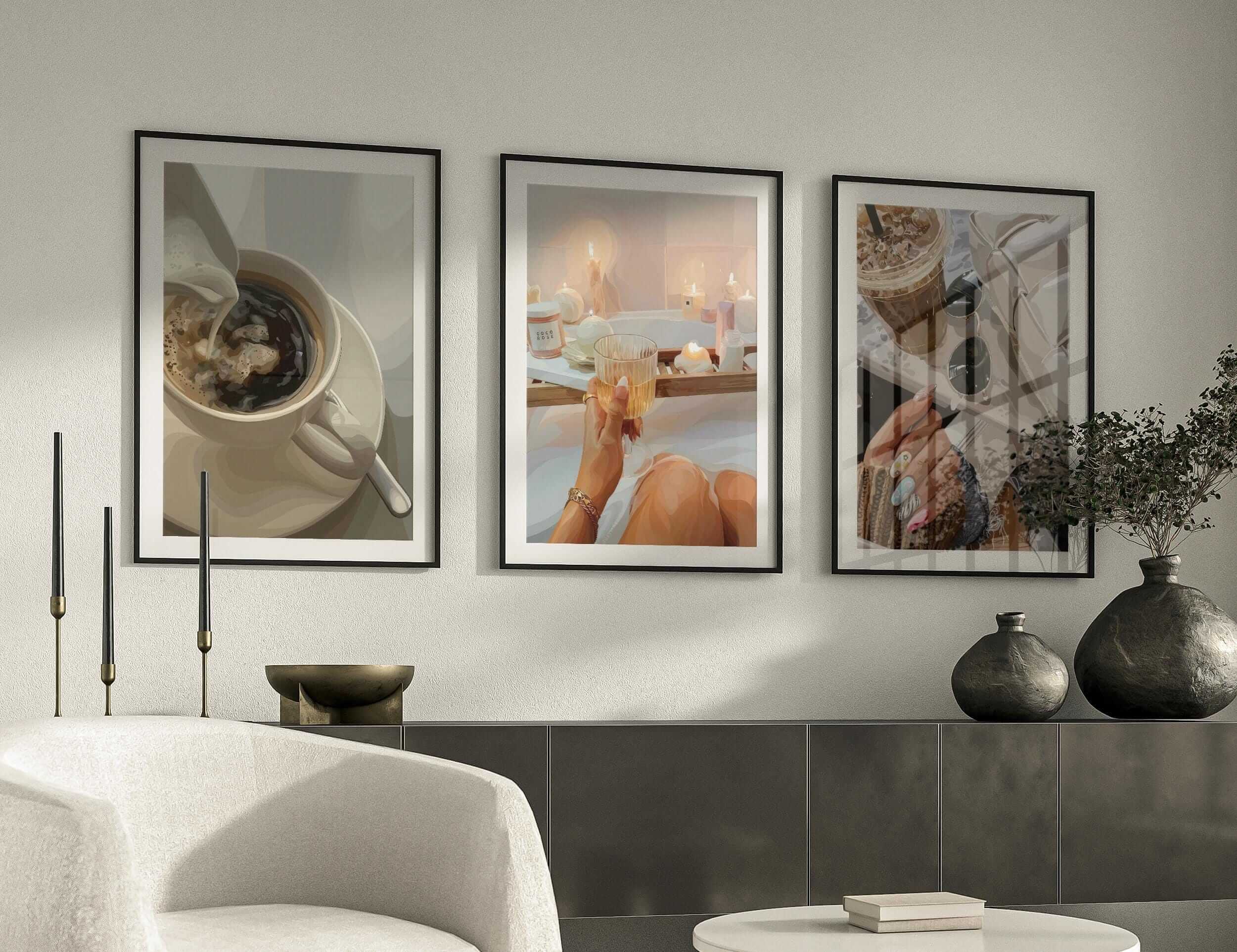 Black Woman Art Set of 3 Digital Prints - Haus of Prints