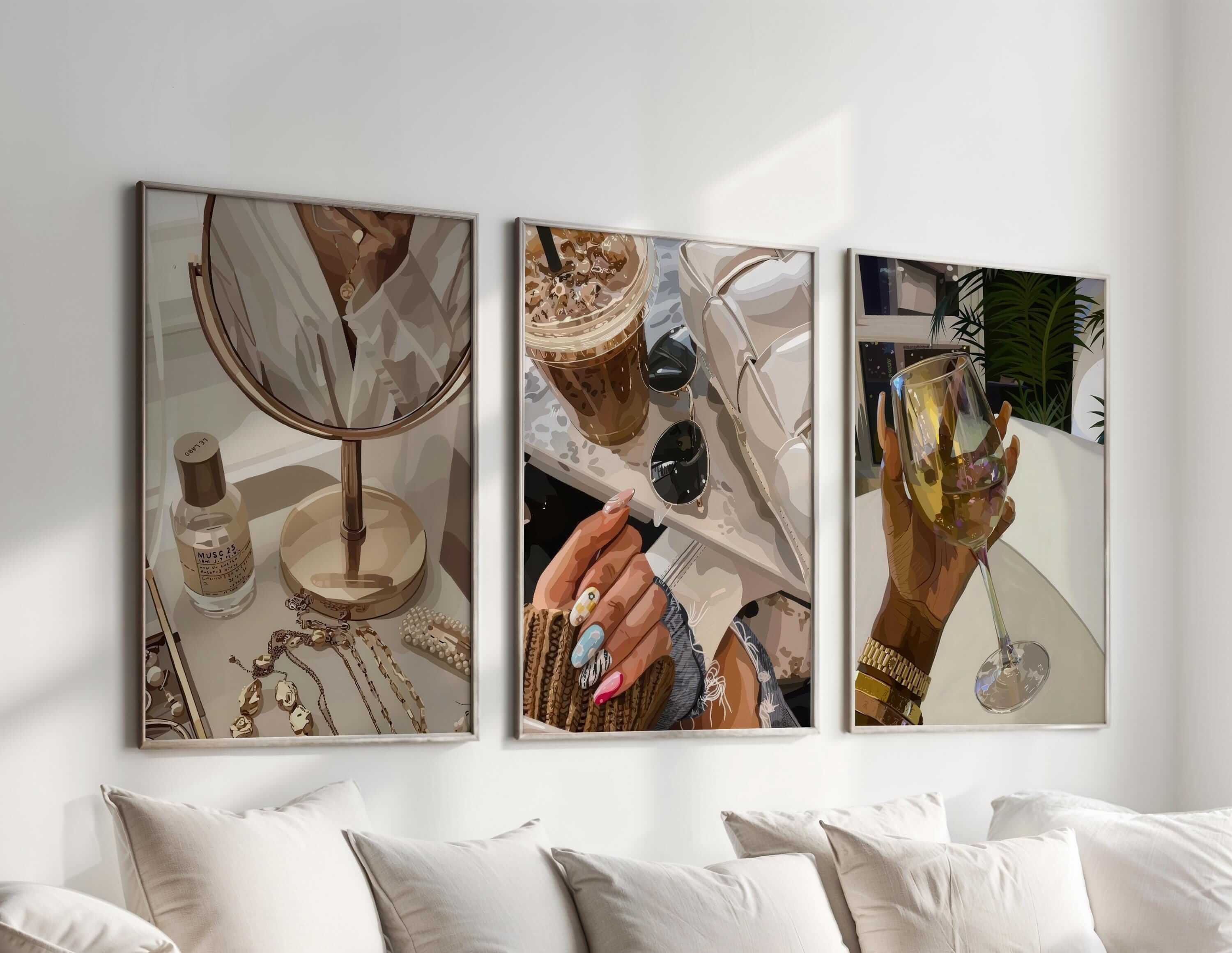 Black Woman Art Set of 3 Digital Prints - Haus of Prints