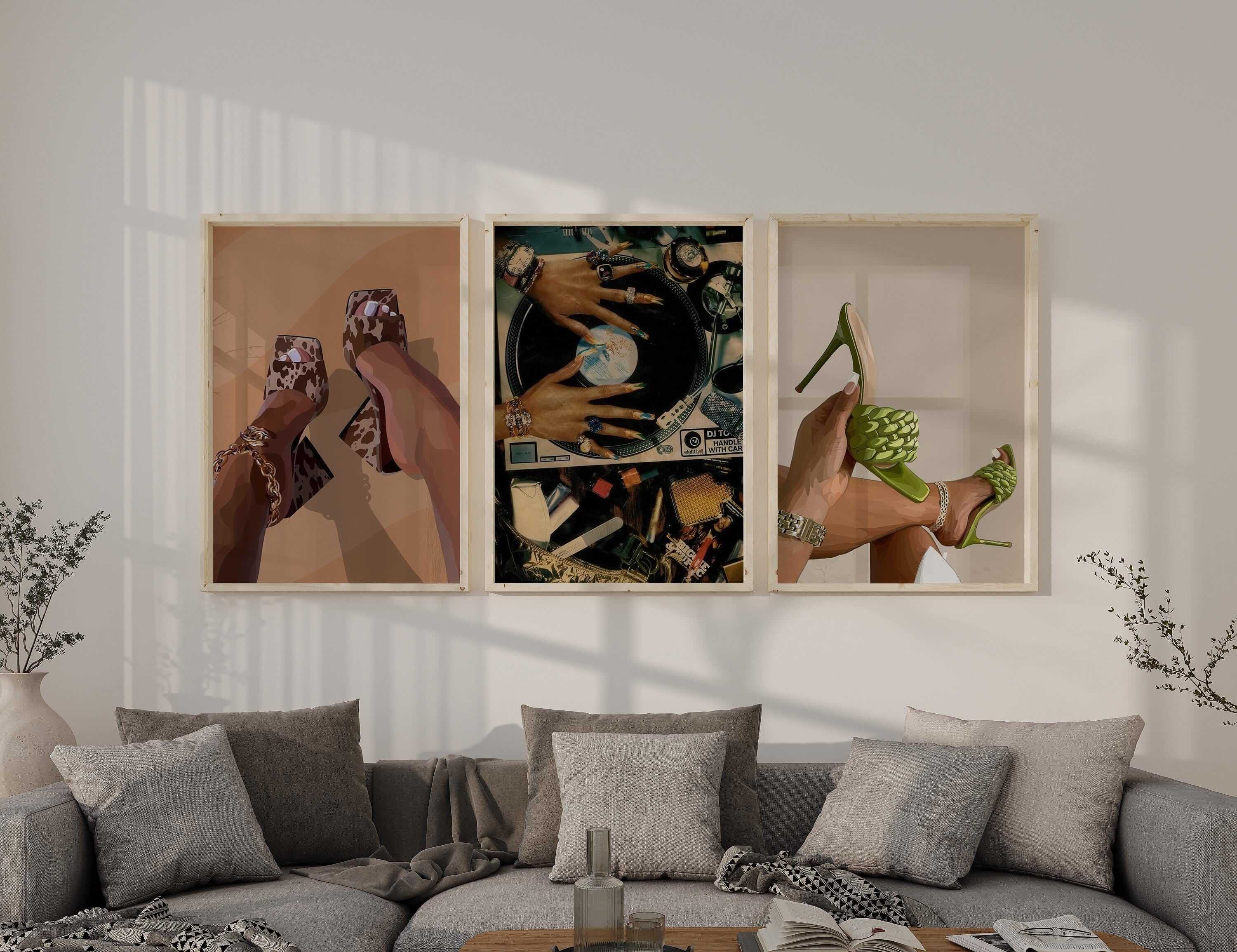 Black Woman Wall Art Prints Set of 6 - Haus of Prints