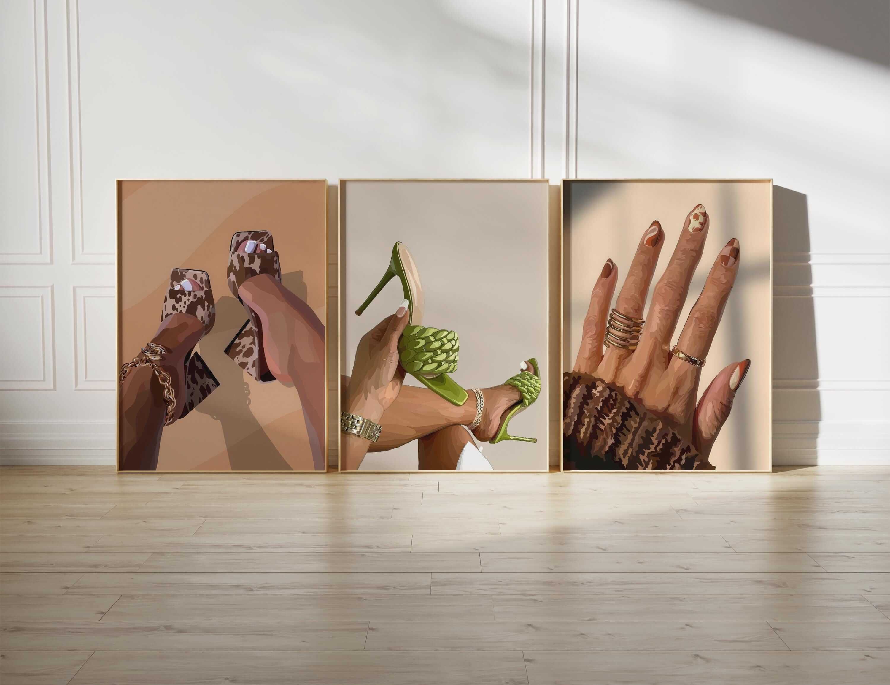 Black Woman Wall Art Prints Set of 6 - Haus of Prints