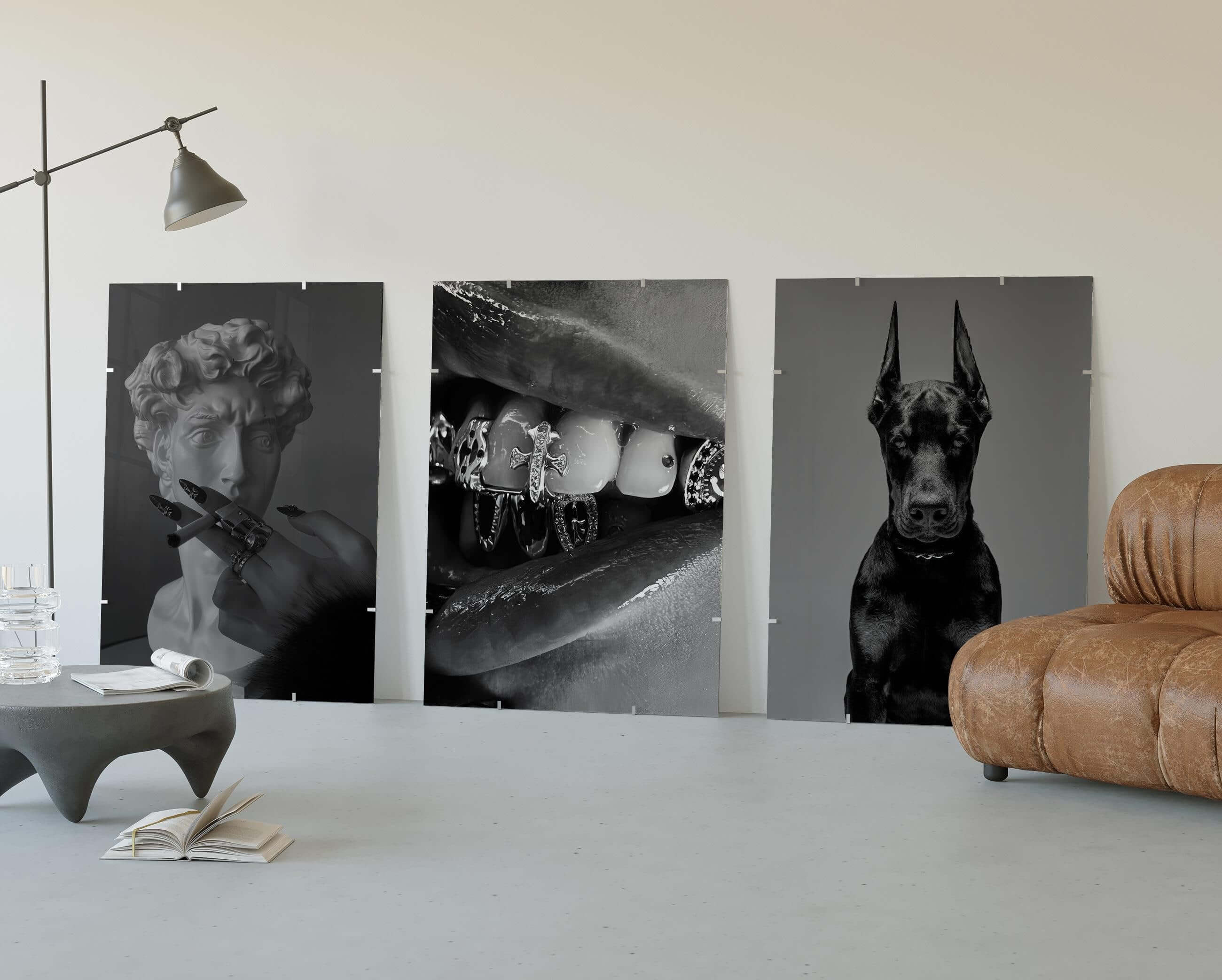Black and White Designer Wall Art Set of 6 - Haus of Prints