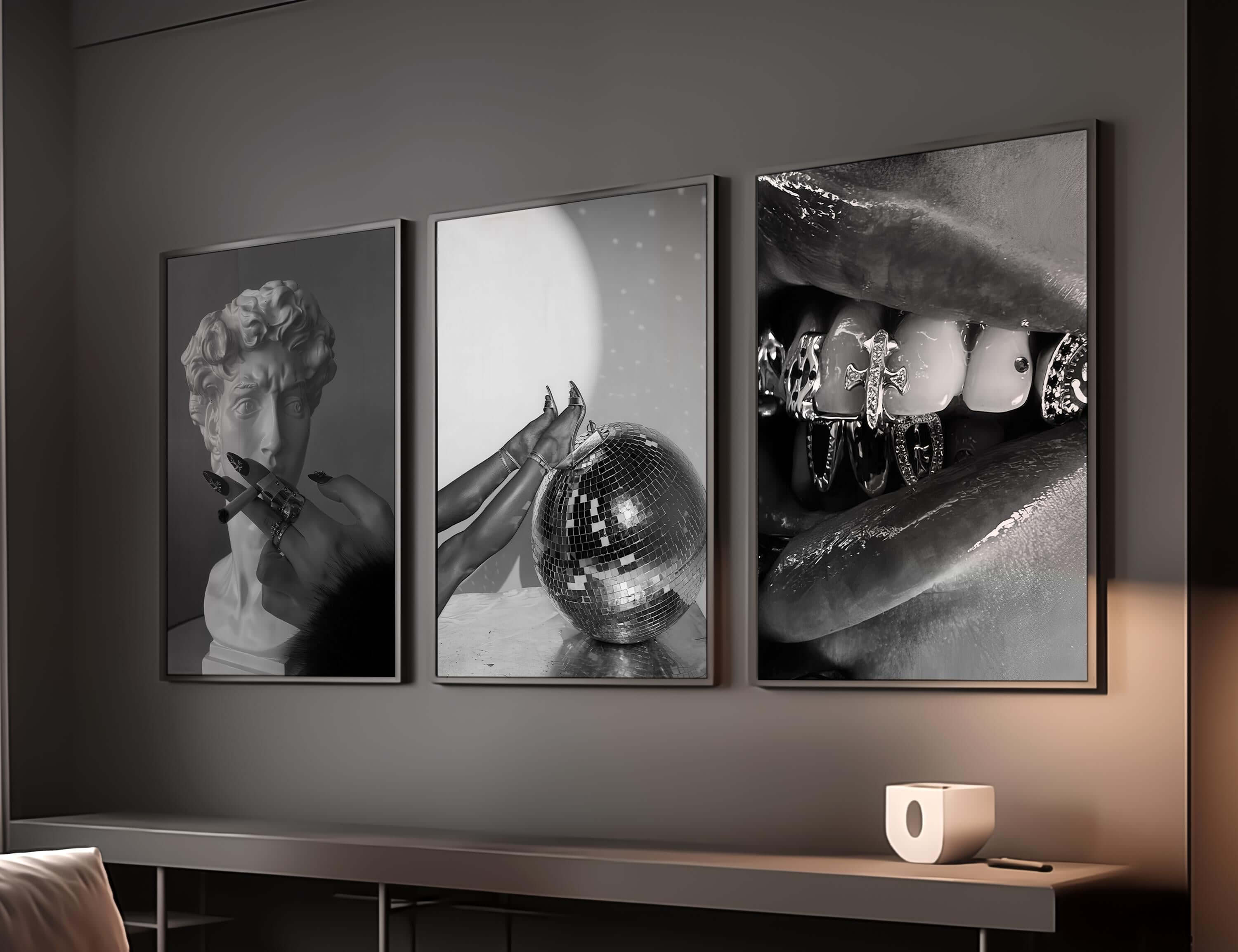 Black and White Designer Wall Art Set of 6 - Haus of Prints