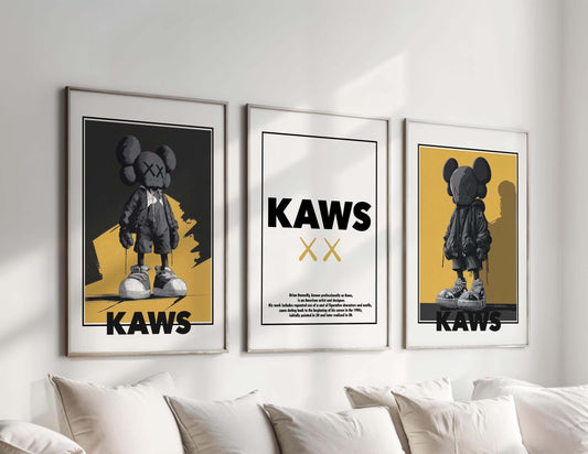 Contemporary Wall Art Set of 3 Posters - Haus of Prints