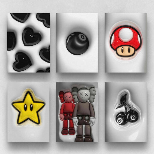Cool 3D Hypebeast Poster Set of 6 - Haus of Prints