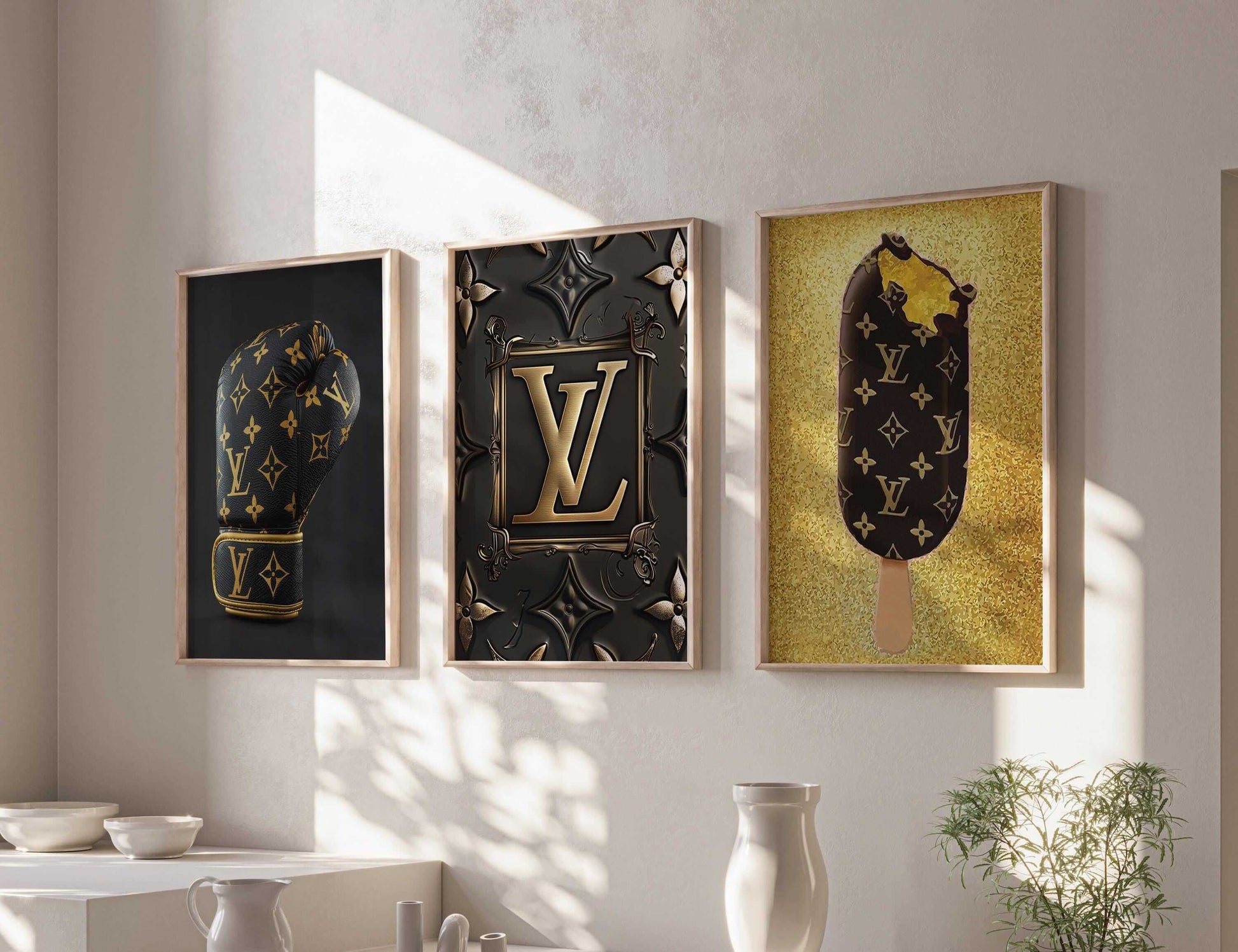 Designer Brand Fashion Wall Art Set of 3 - Haus of Prints