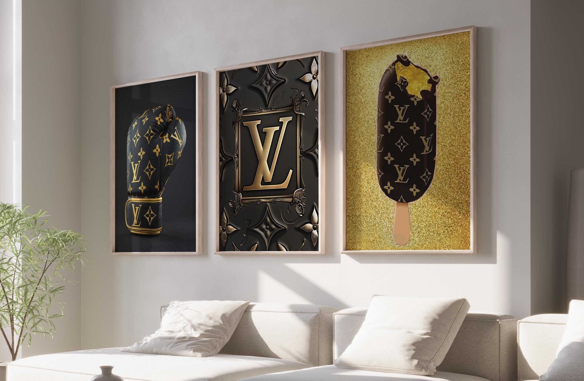 Designer Brand Fashion Wall Art Set of 3 - Haus of Prints