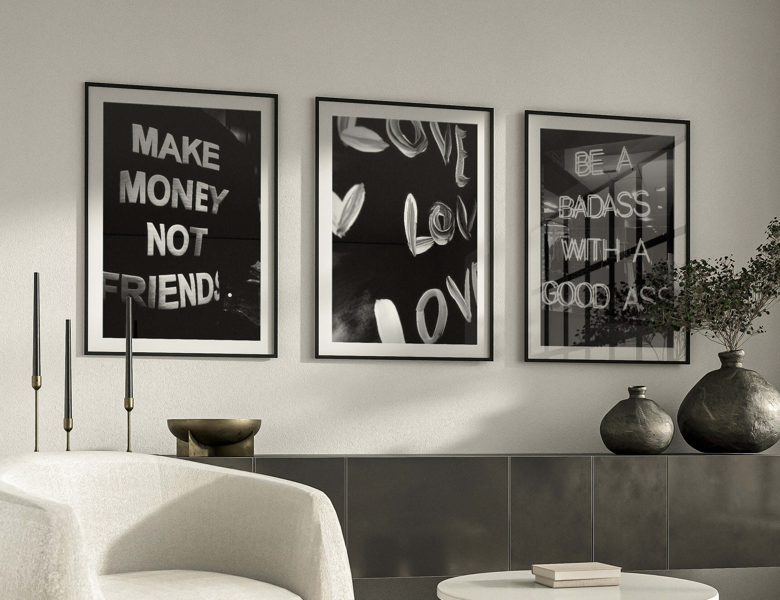 Fashion Quote Wall Art Set of 3 - Haus of Prints