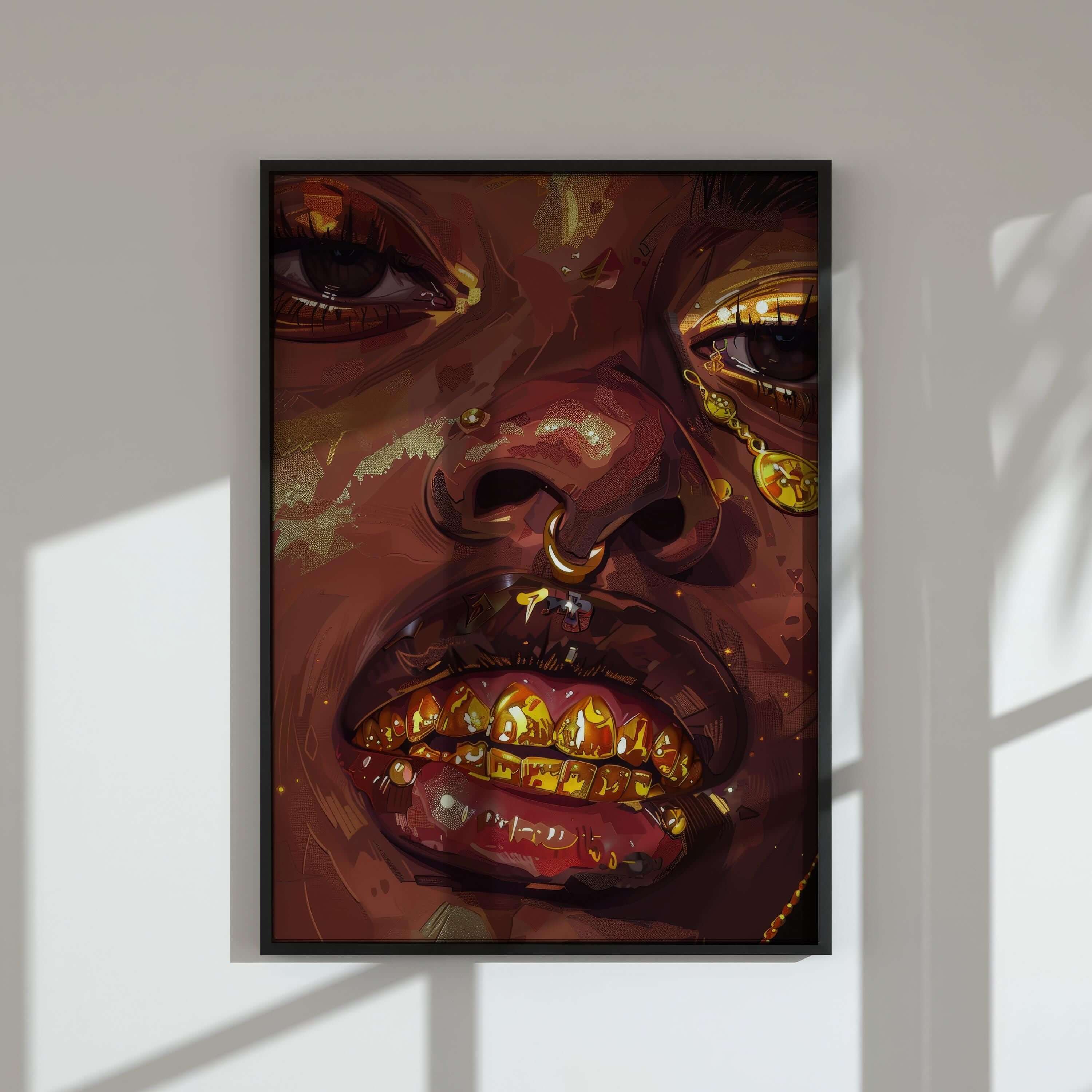 Gold Black Woman Poster Set of 3 - Haus of Prints