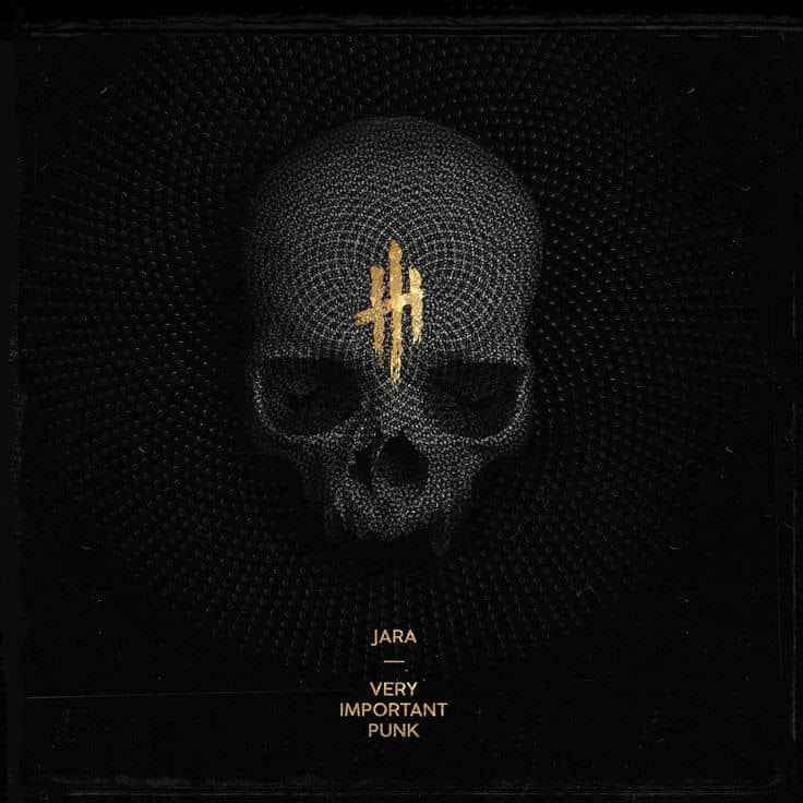 Album cover with a stylized skull and text on a dark background