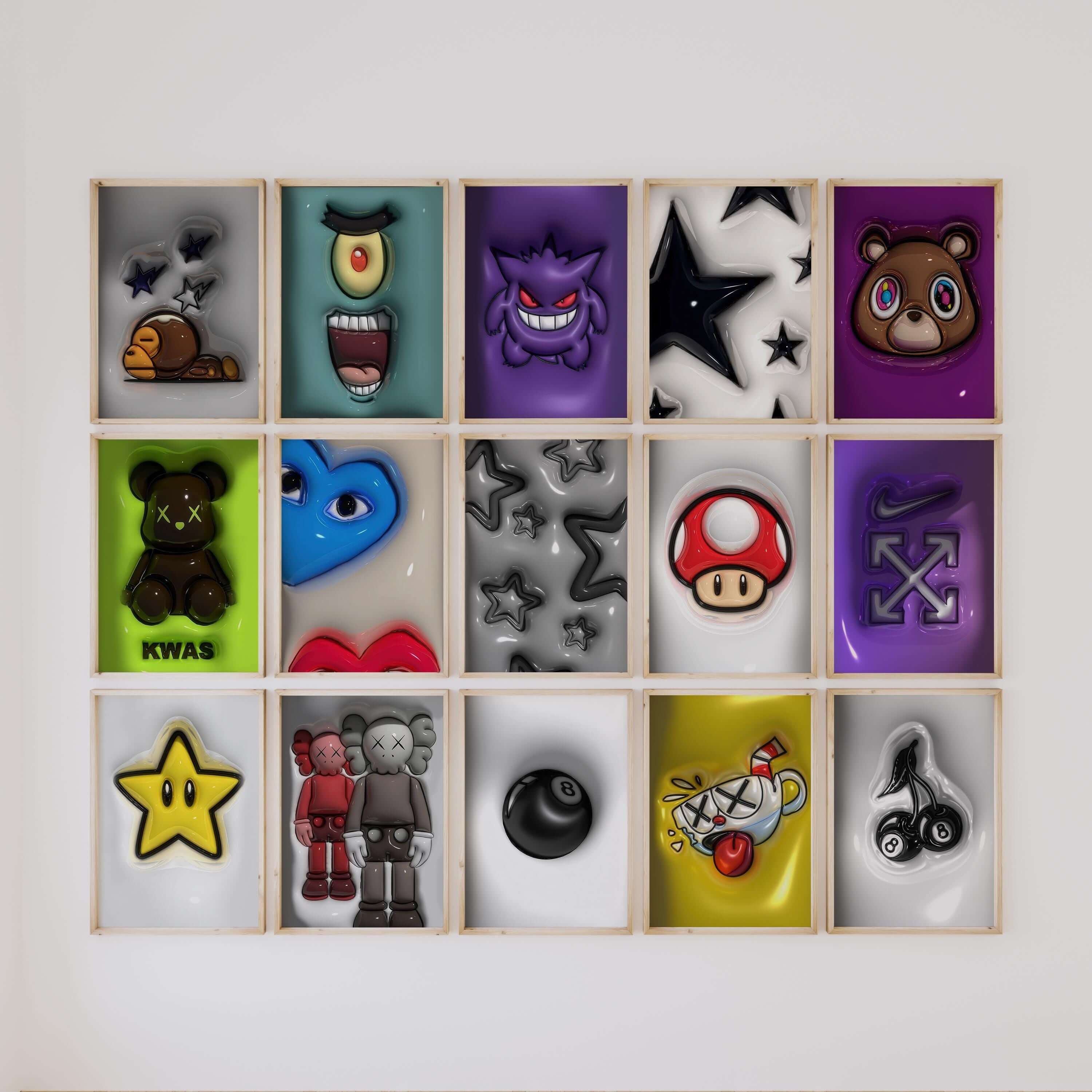 HYPEBEAST 3D Wall Art Set of 54 - Haus of Prints