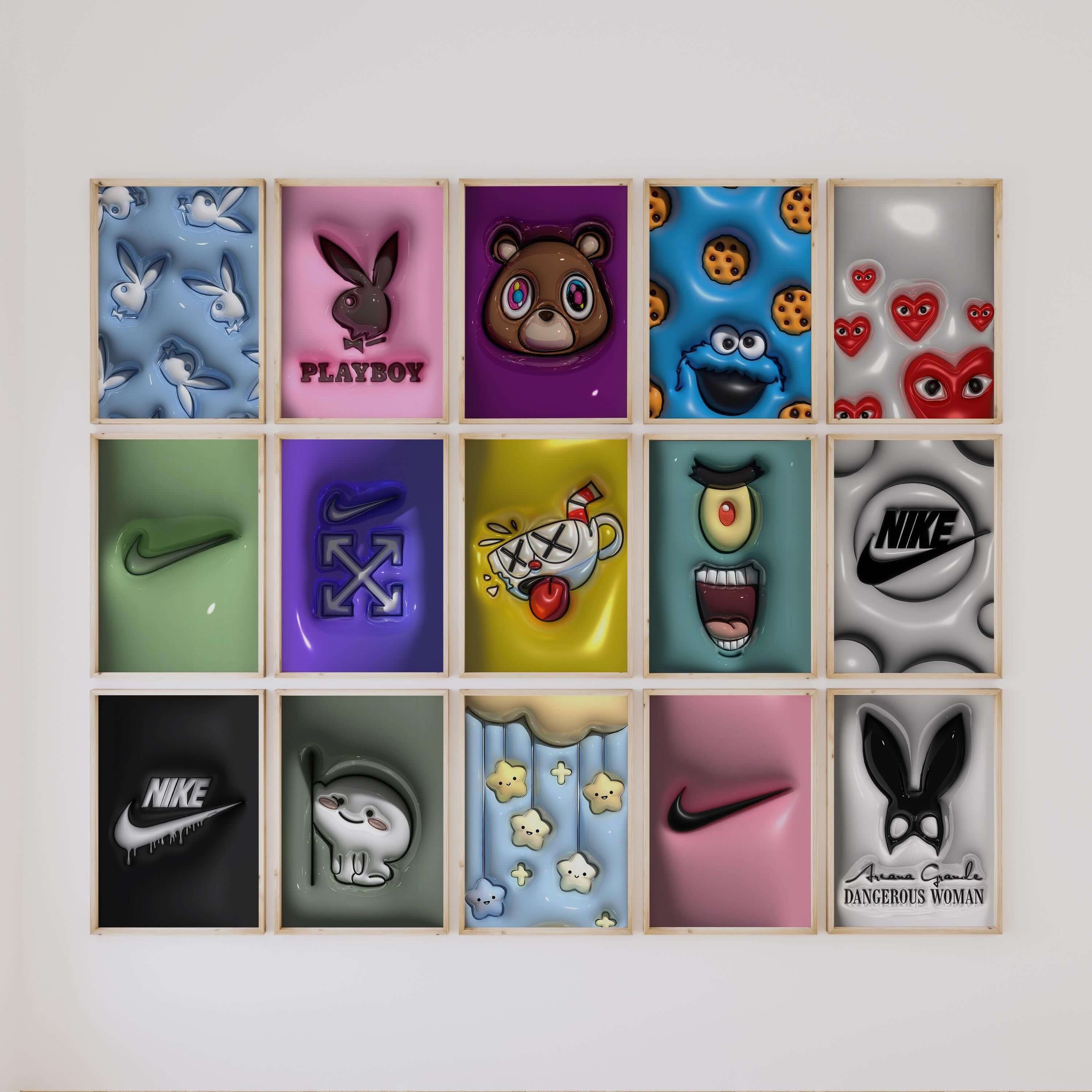 HYPEBEAST 3D Wall Art Set of 54 - Haus of Prints