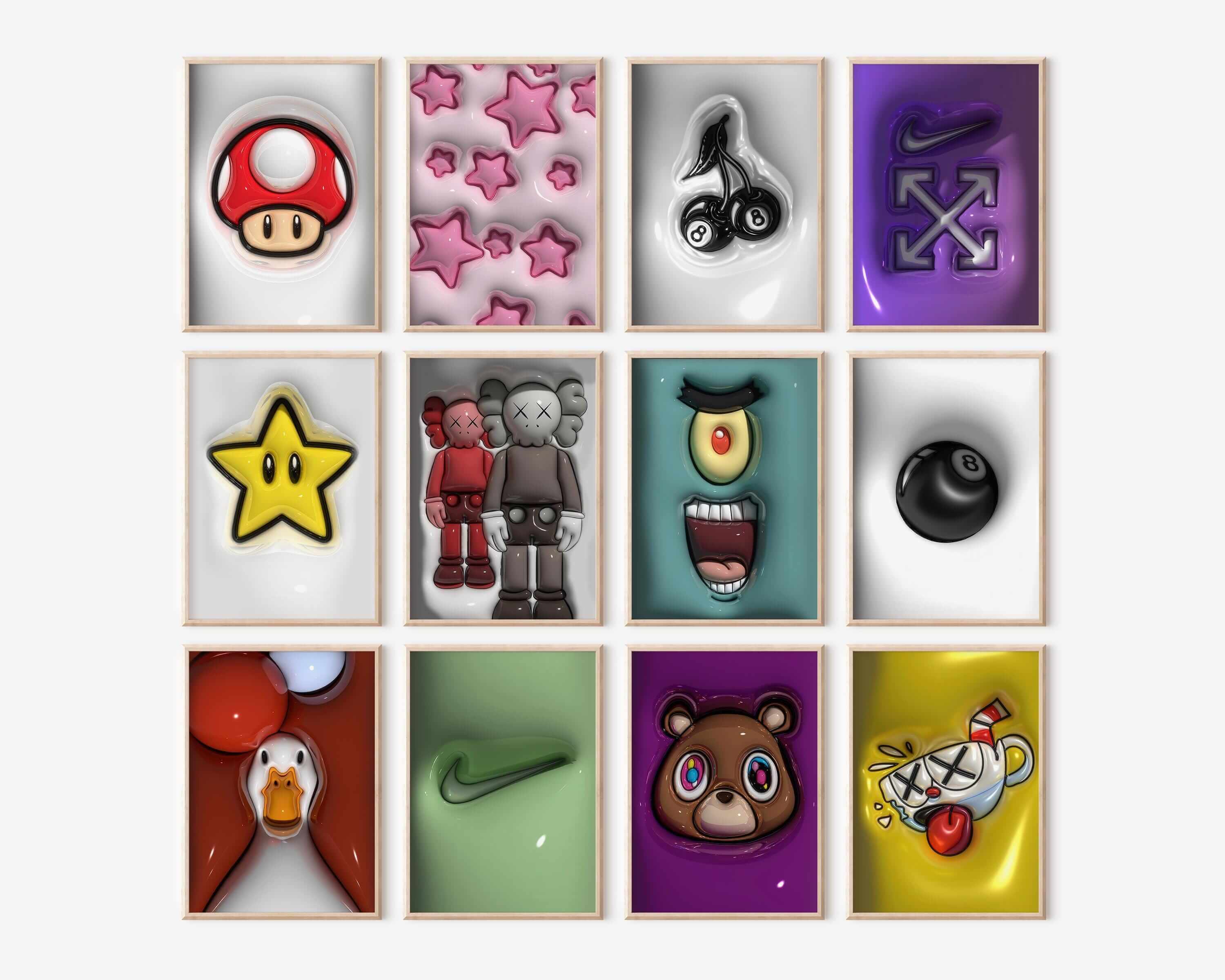 HYPEBEAST 3D Wall Art Set of 54 - Haus of Prints